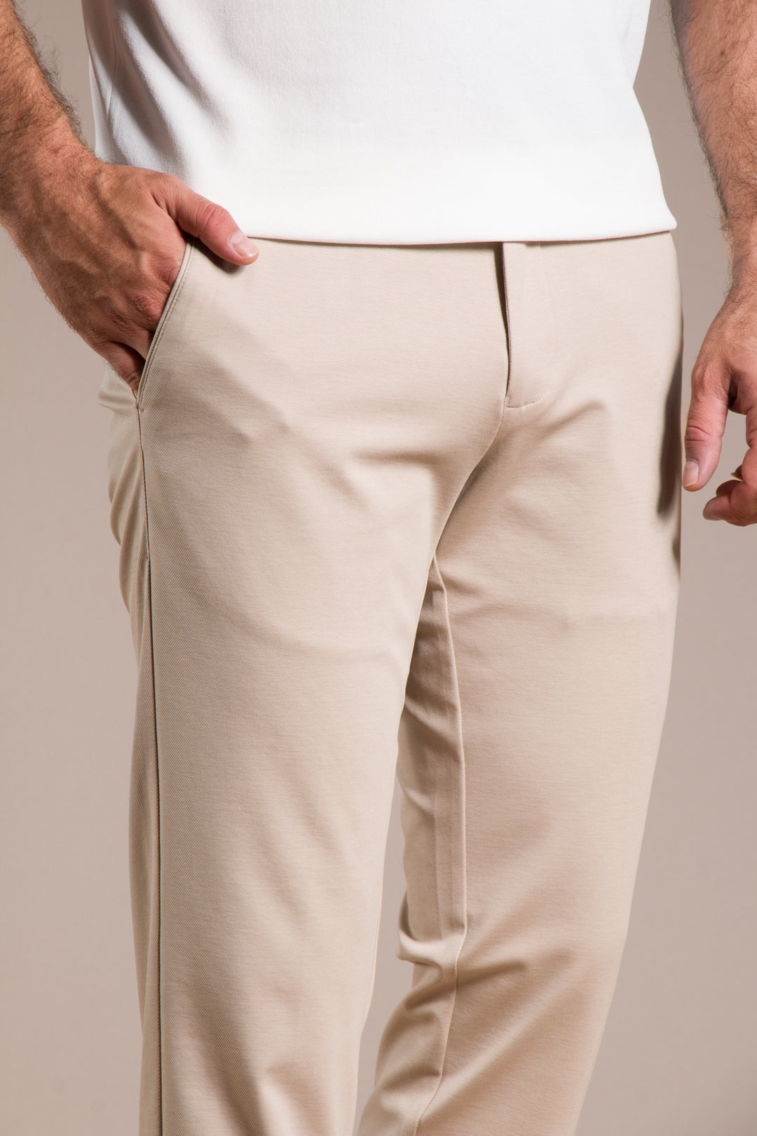 Rio Ribanalı Slim Fit Keten Pantolon