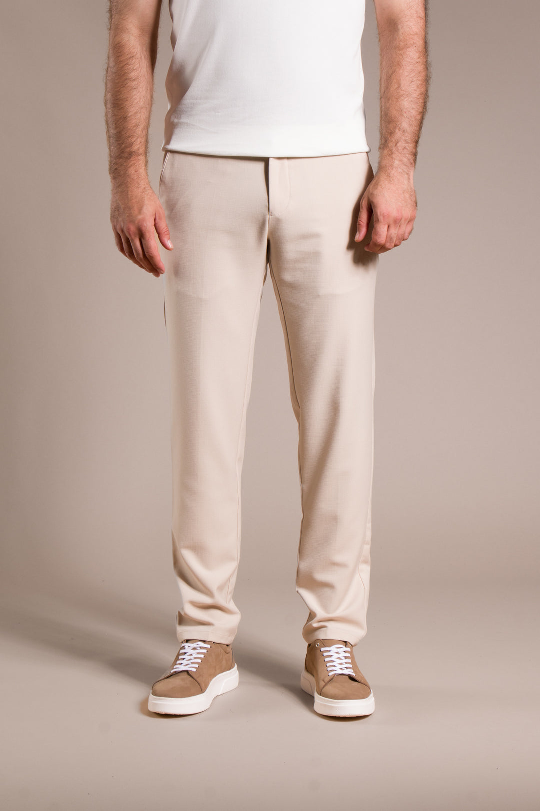 Granada Ribanalı Slim Fit Keten Pantolon