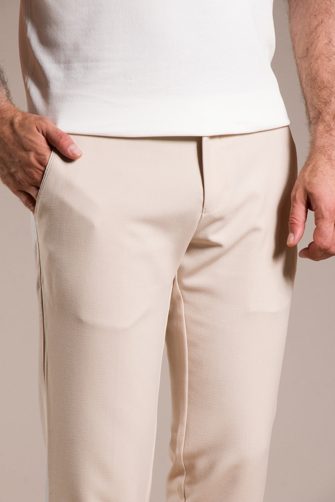 Granada Ribanalı Slim Fit Keten Pantolon