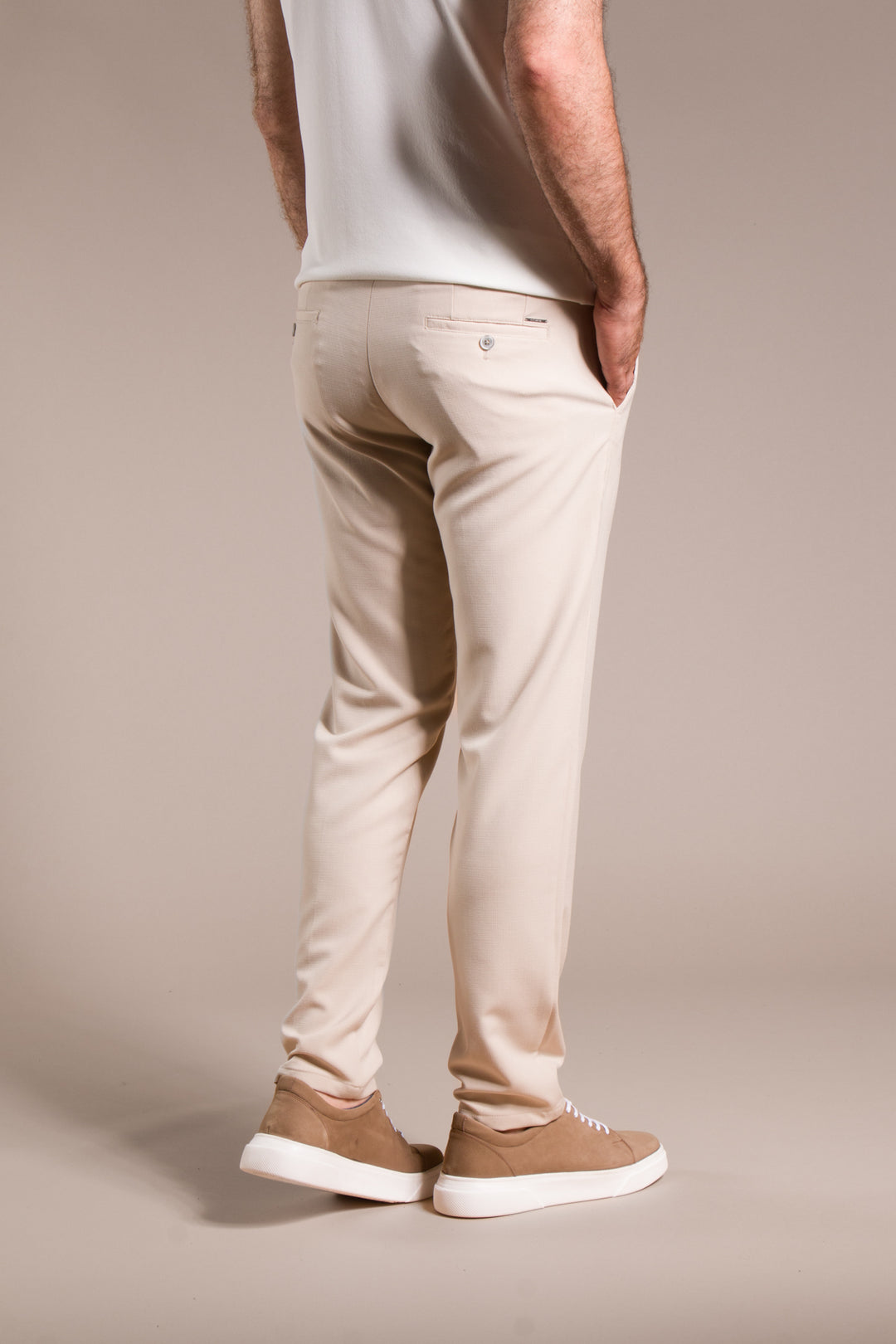 Granada Ribanalı Slim Fit Keten Pantolon