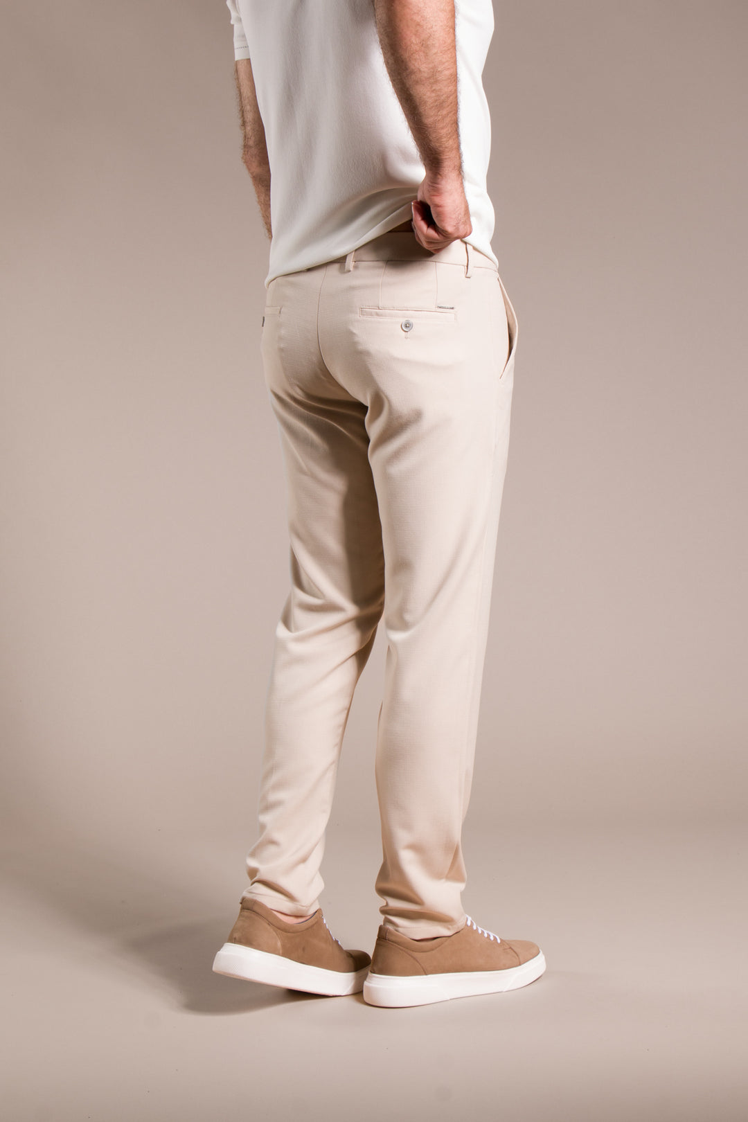 Granada Ribanalı Slim Fit Keten Pantolon