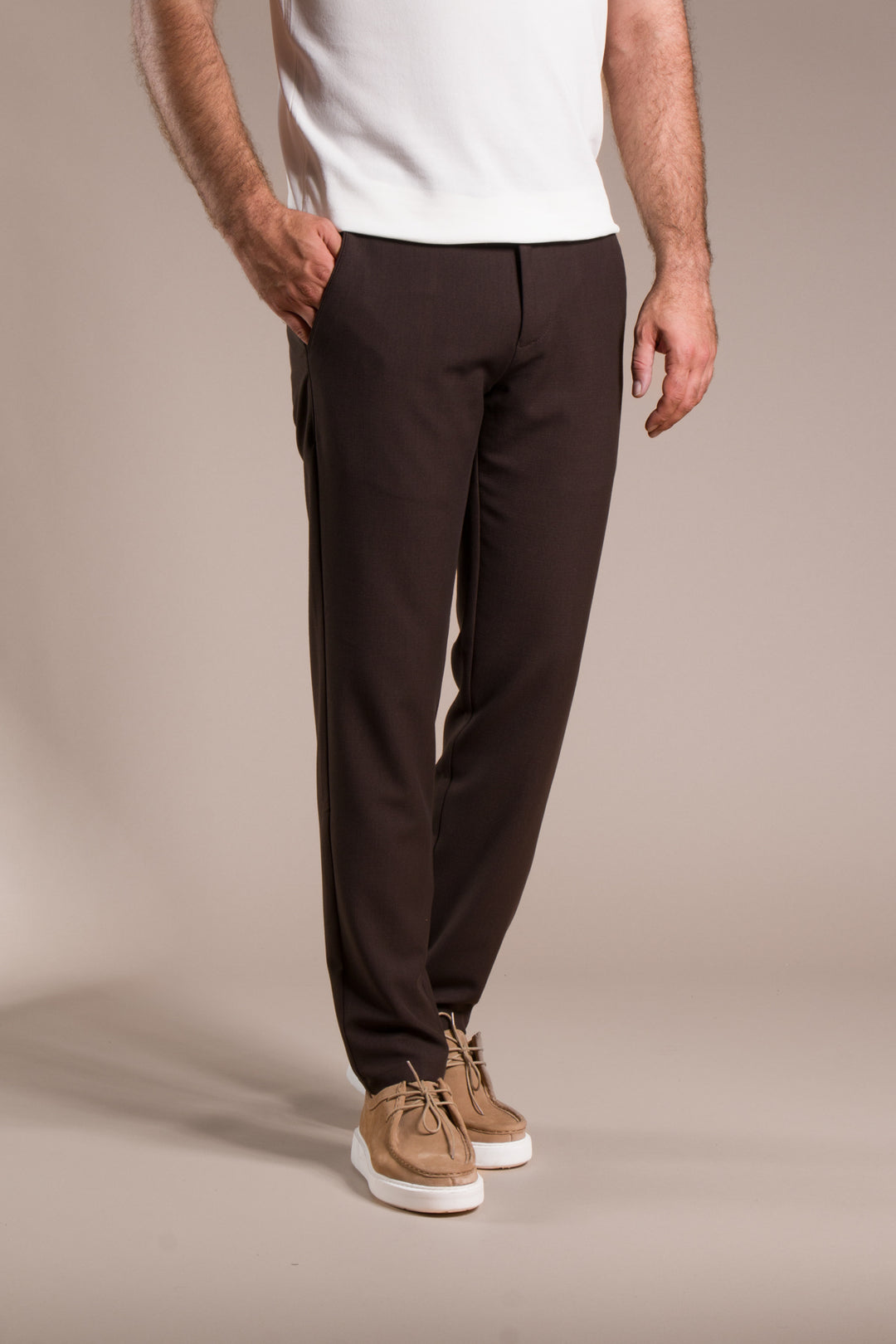 Granada Ribanalı Slim Fit Keten Pantolon