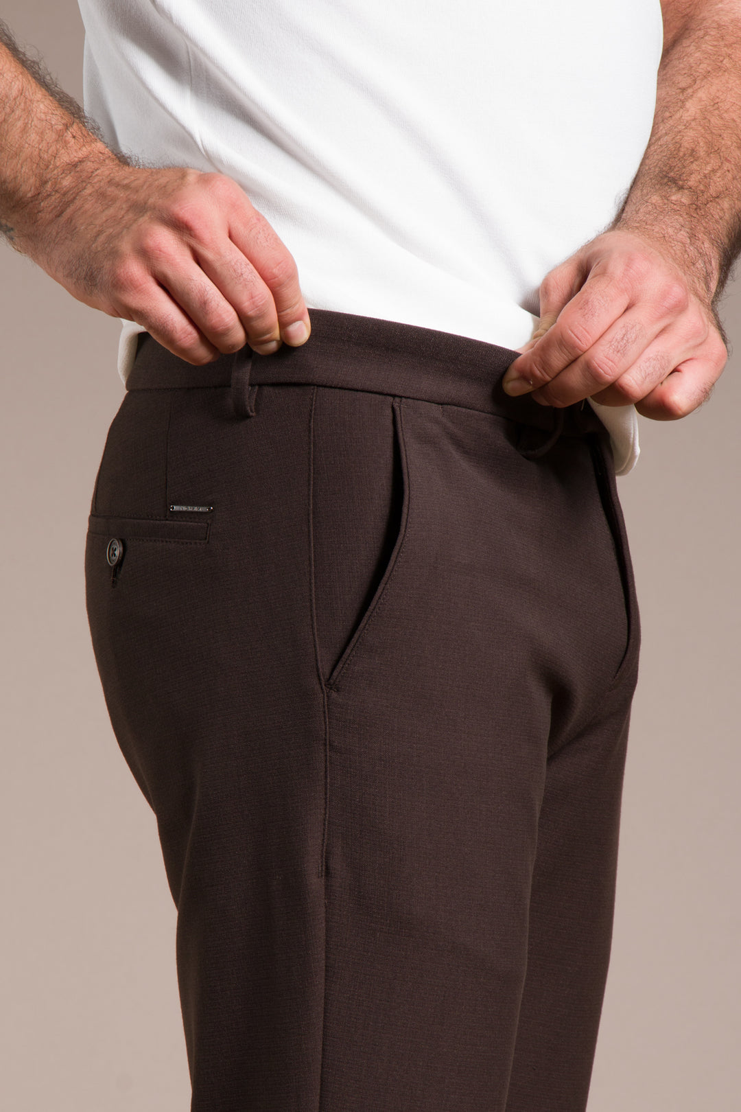 Granada Ribanalı Slim Fit Keten Pantolon