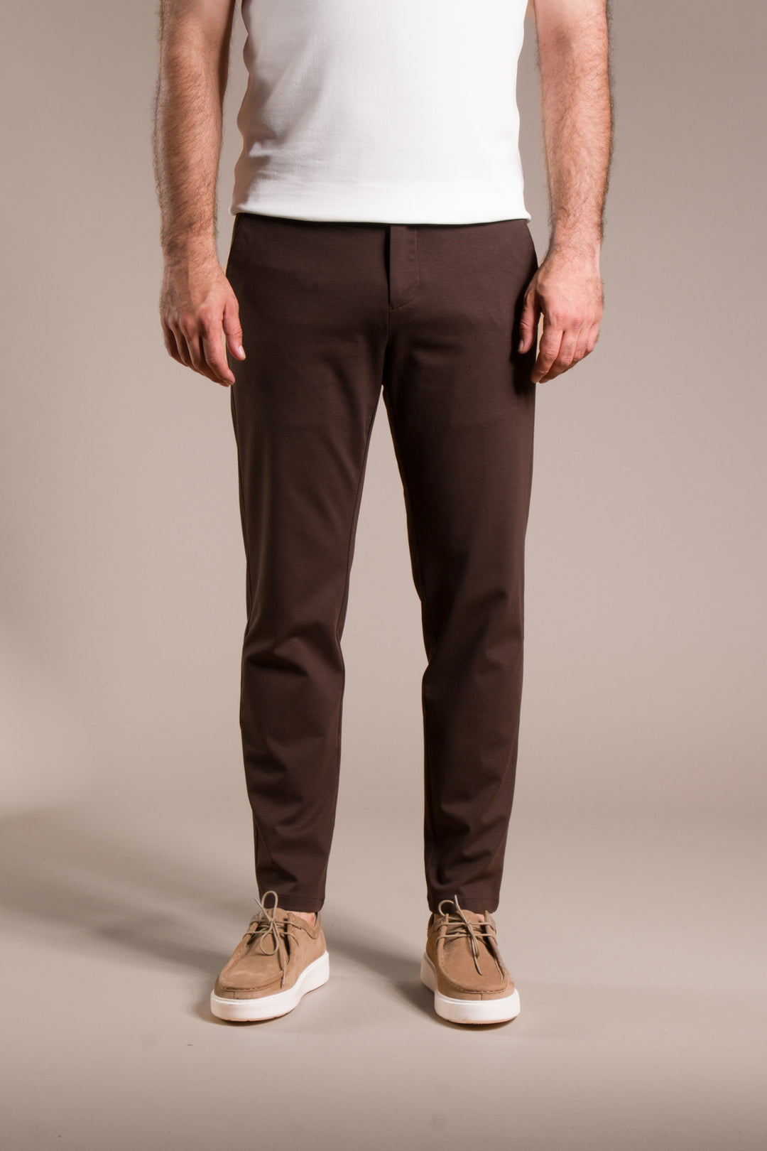 Rio Ribanalı Slim Fit Keten Pantolon
