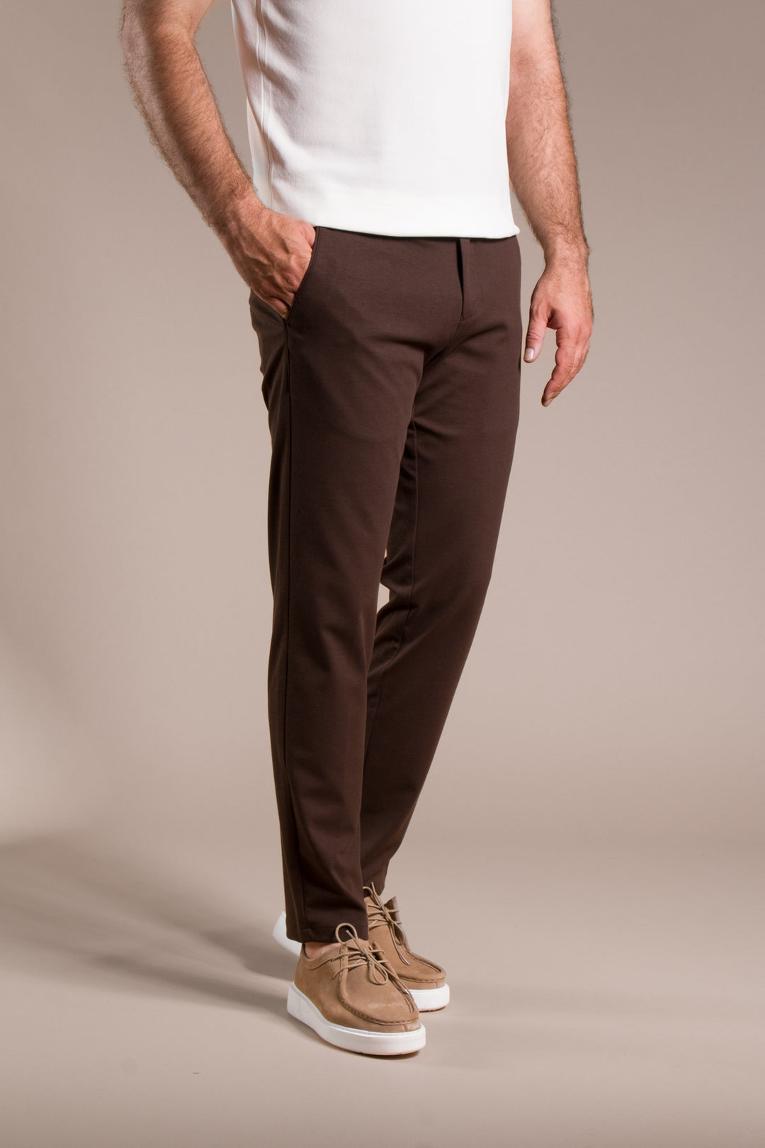 Rio Ribanalı Slim Fit Keten Pantolon