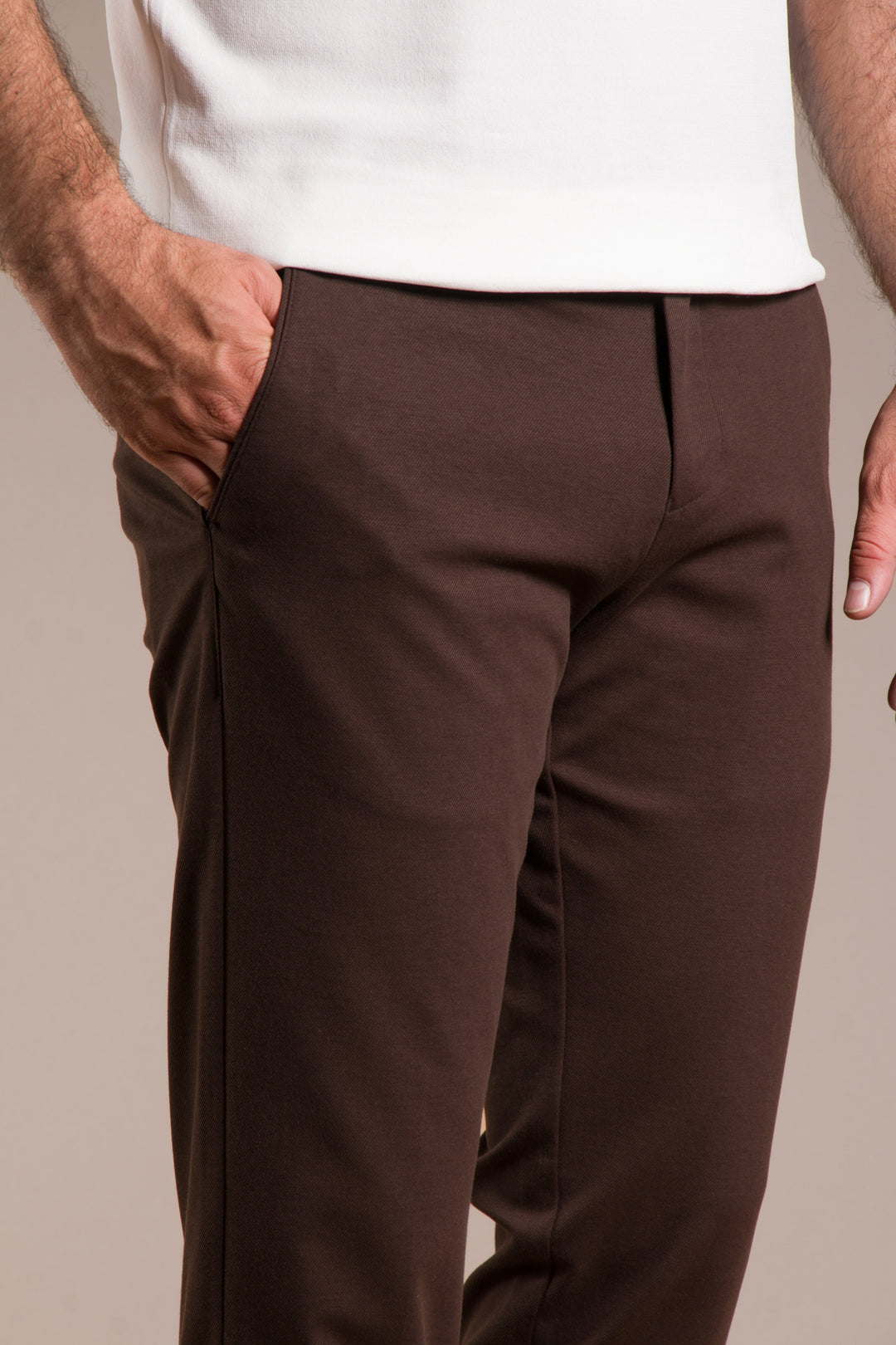 Rio Ribanalı Slim Fit Keten Pantolon
