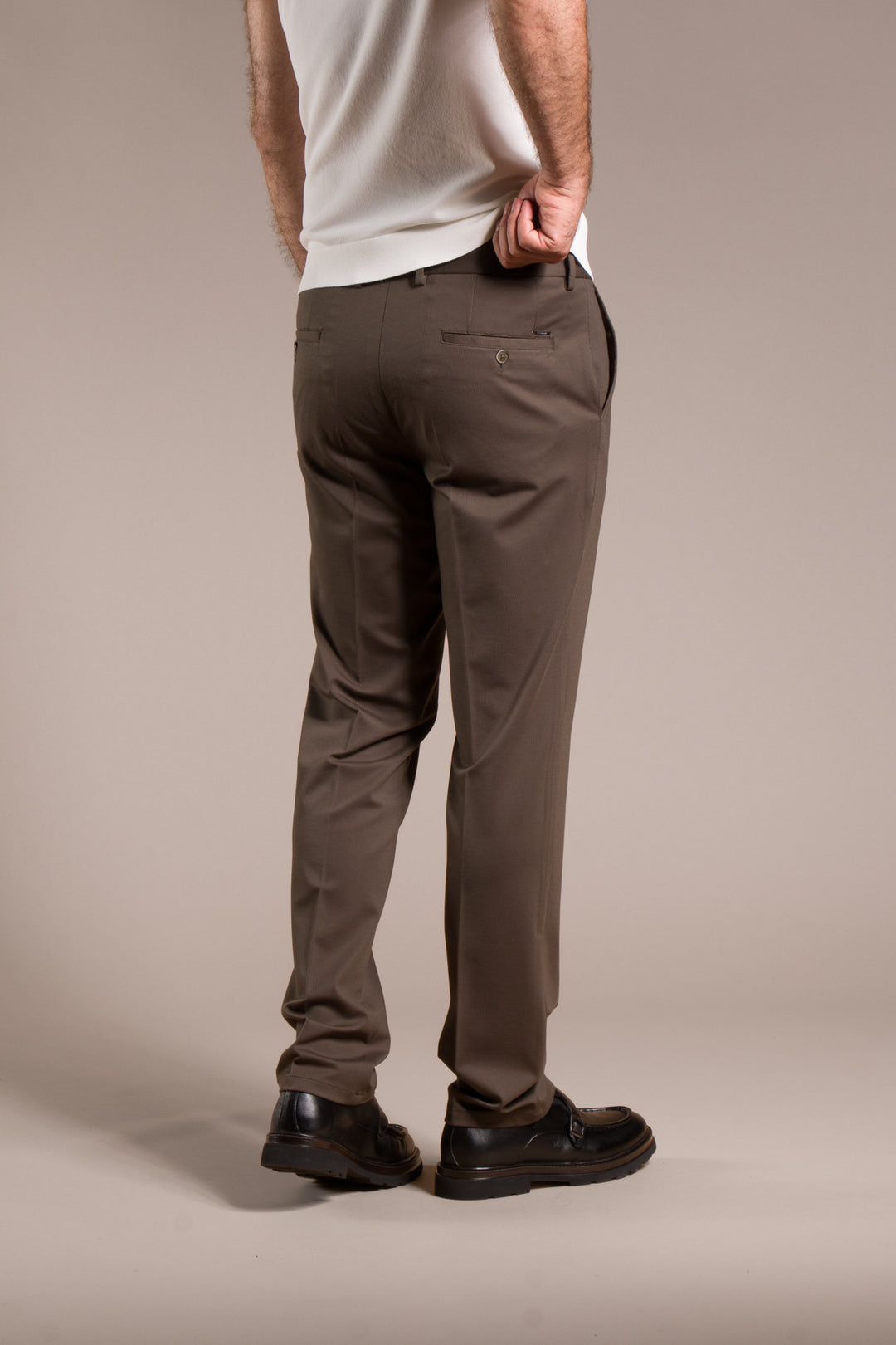 Çizgili Penye Regular Fit Keten Pantolon