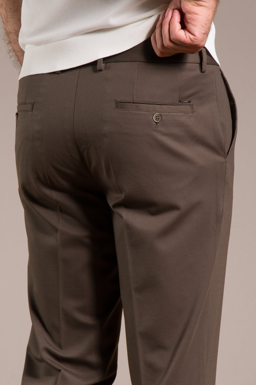 Çizgili Penye Regular Fit Keten Pantolon