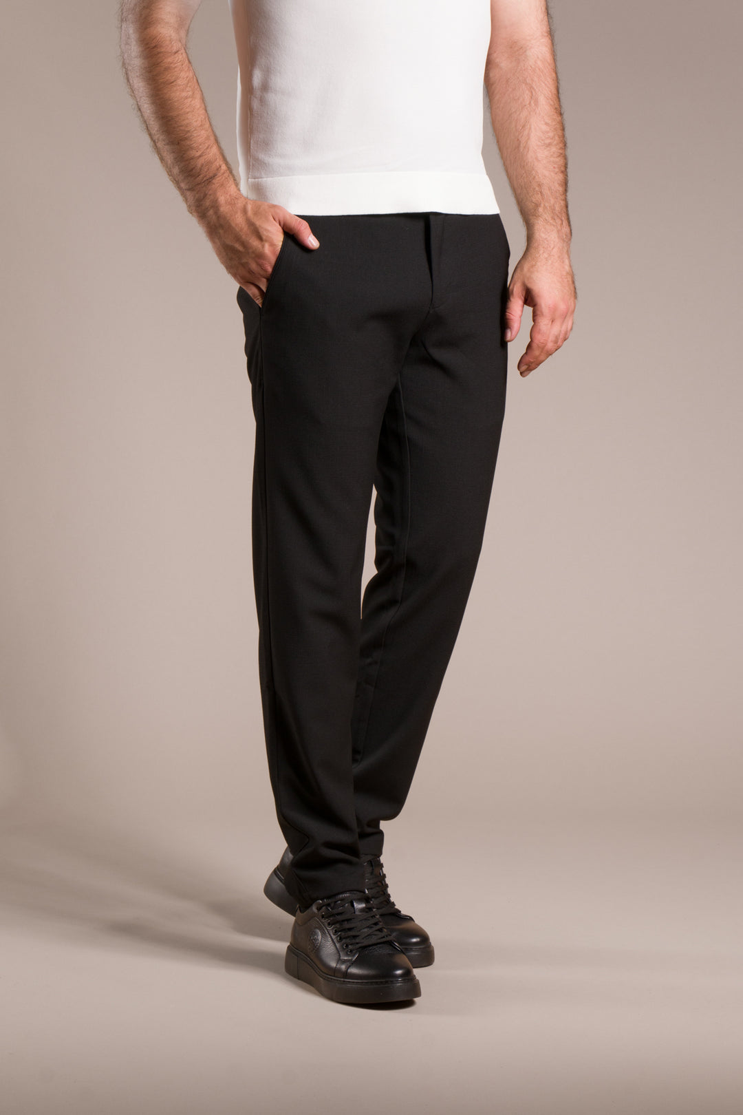Granada Ribanalı Slim Fit Keten Pantolon