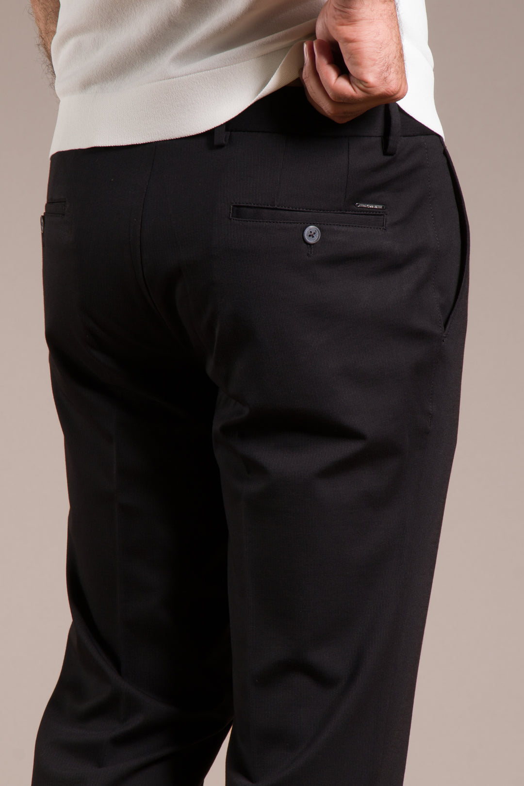 Çizgili Penye Regular Fit Keten Pantolon