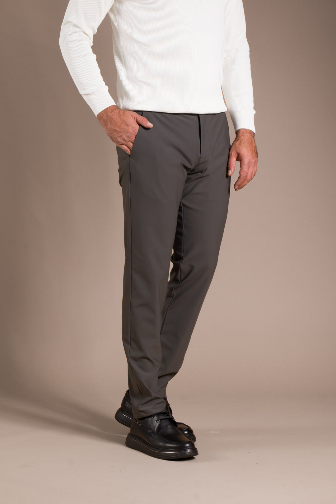 Haki Ribanalı Kolombiya Slim Fit Pantolon