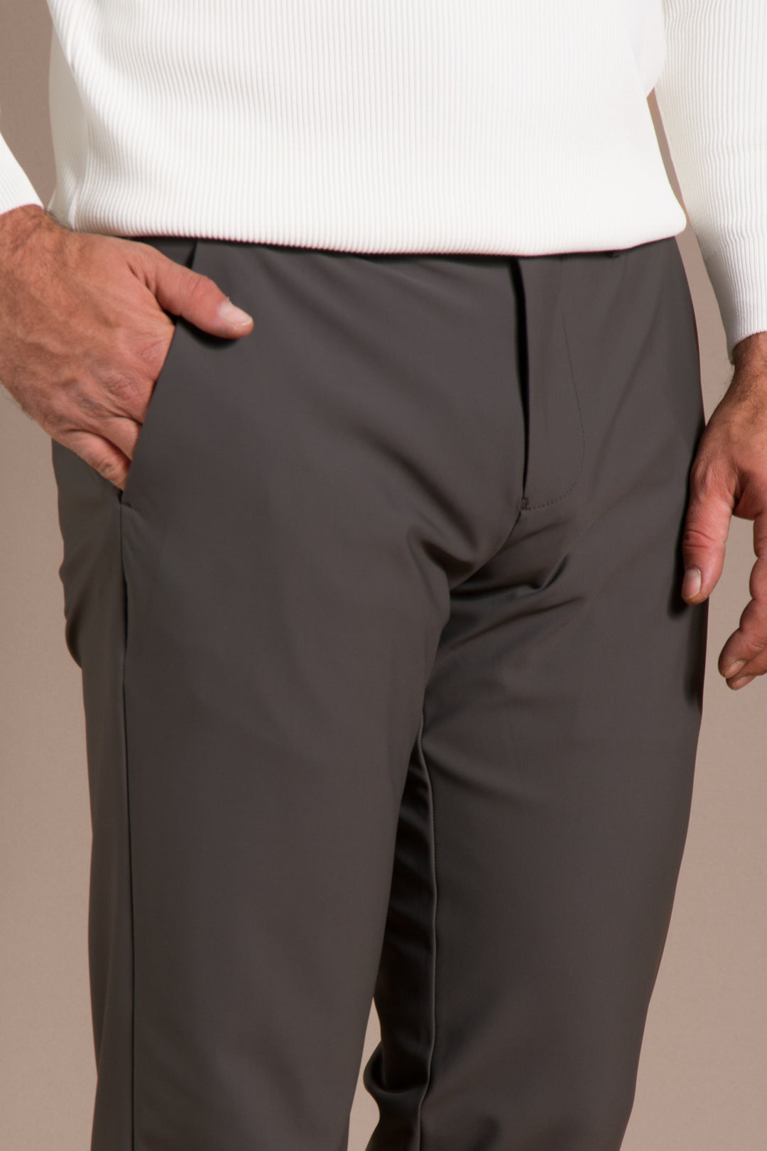 Haki Ribanalı Kolombiya Slim Fit Pantolon