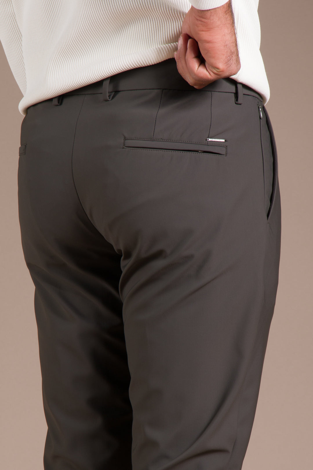 Haki Ribanalı Kolombiya Slim Fit Pantolon