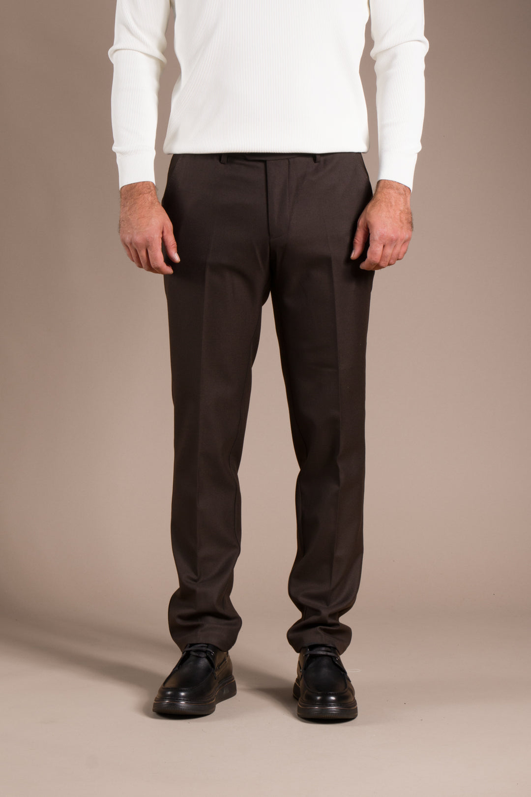 Kahve Kaşe Regular Fit Pantolon