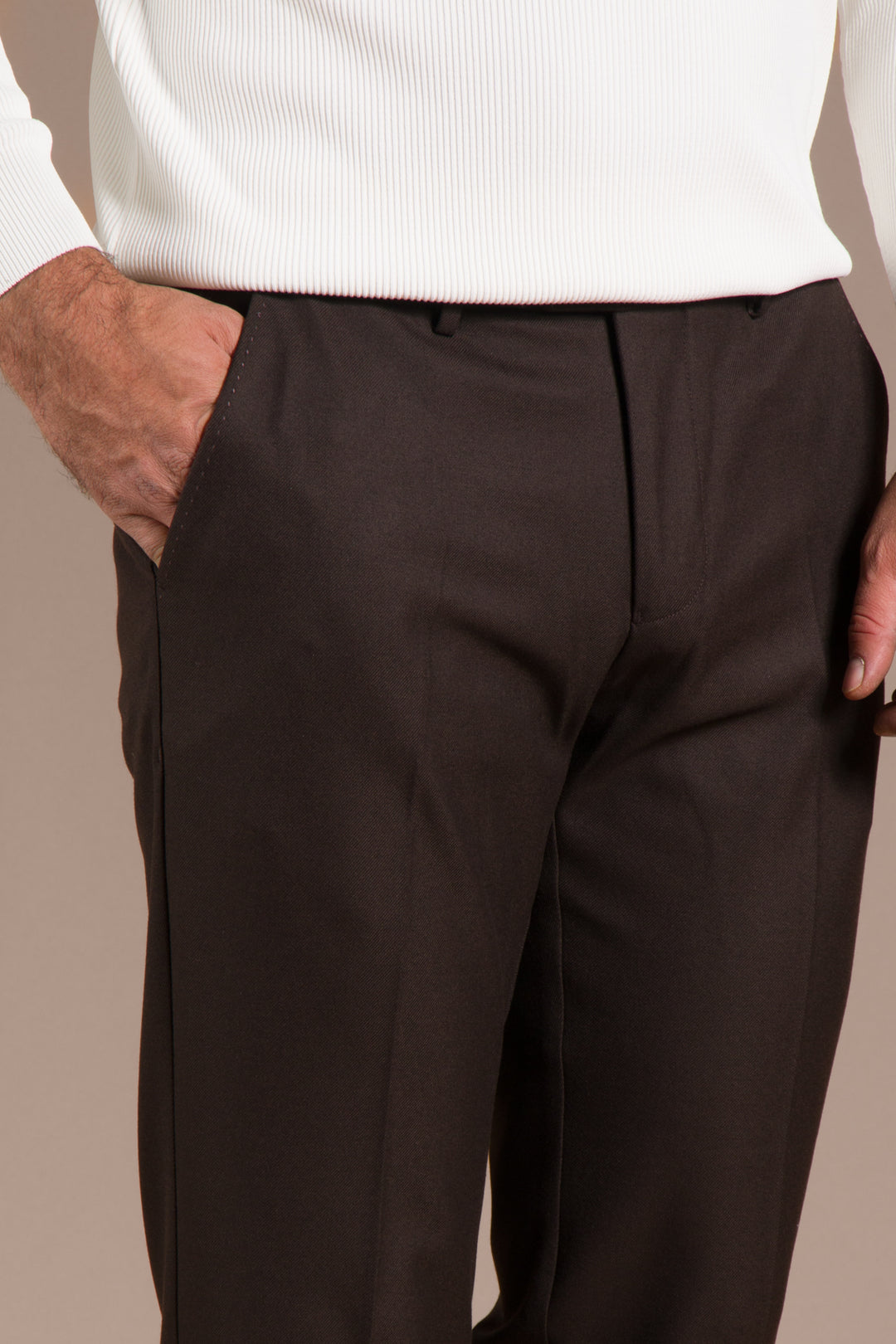 Kahve Kaşe Regular Fit Pantolon