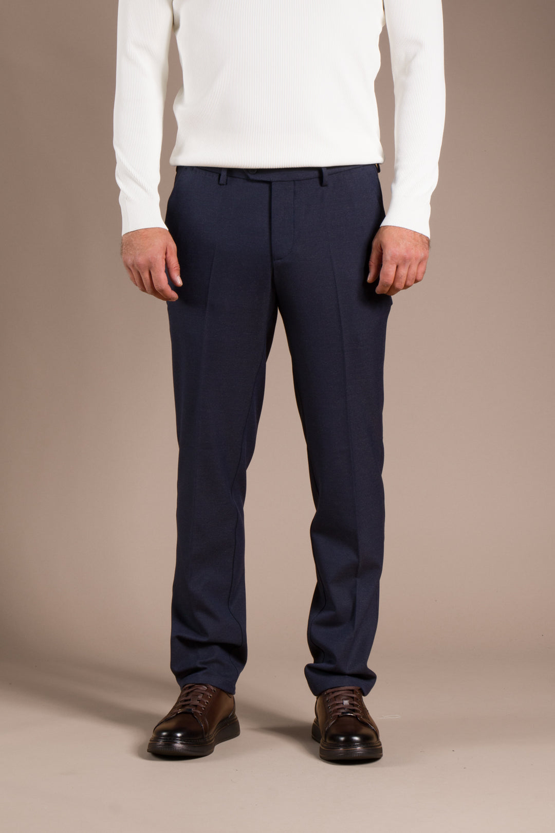 Lacivert Kaşe Regular Fit Pantolon