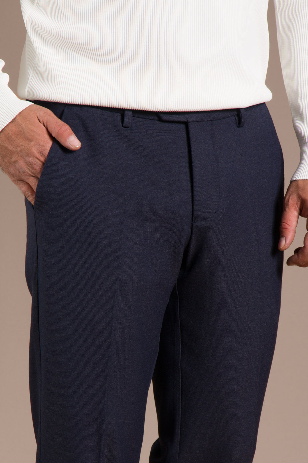 Lacivert Kaşe Regular Fit Pantolon