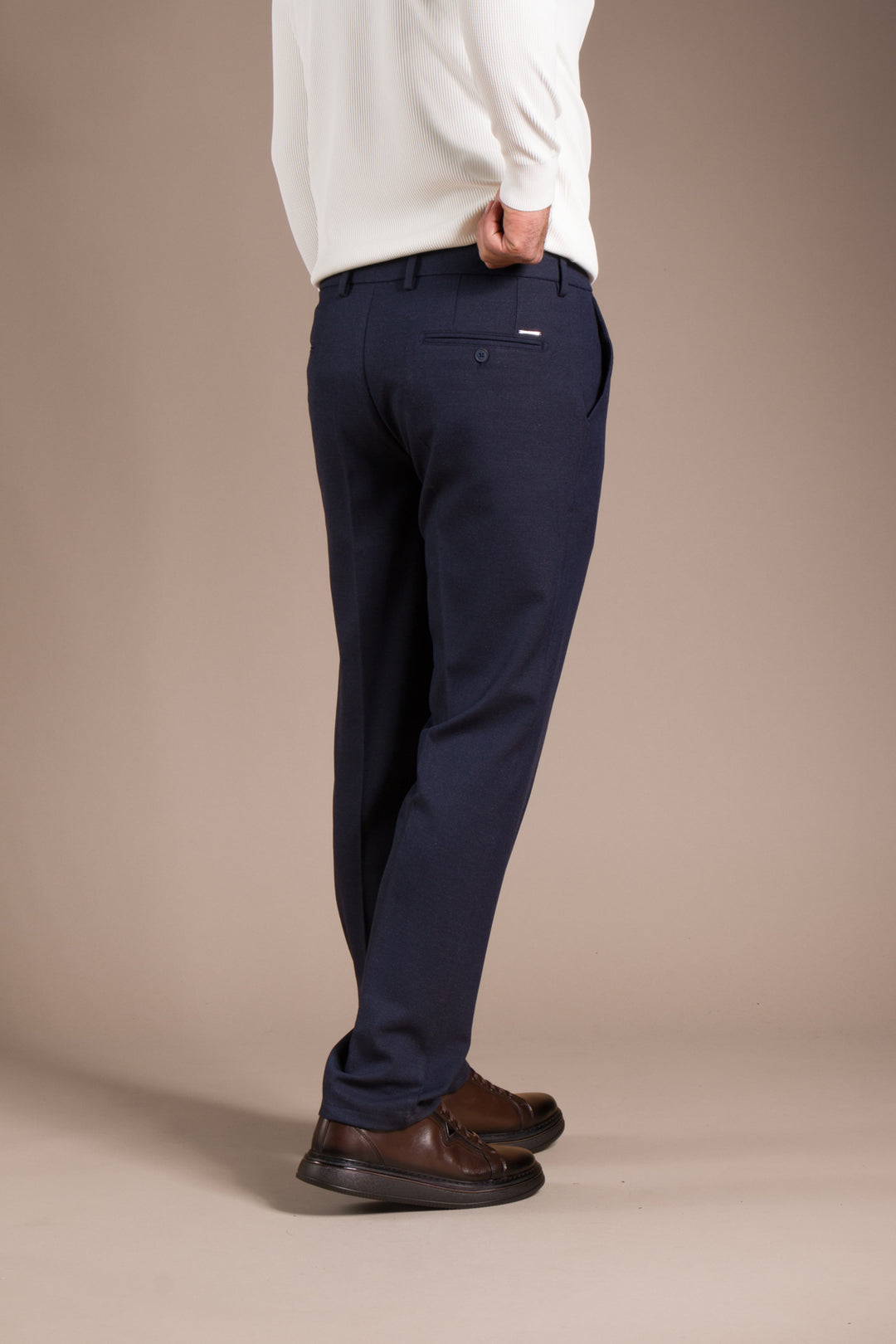 Lacivert Kaşe Regular Fit Pantolon