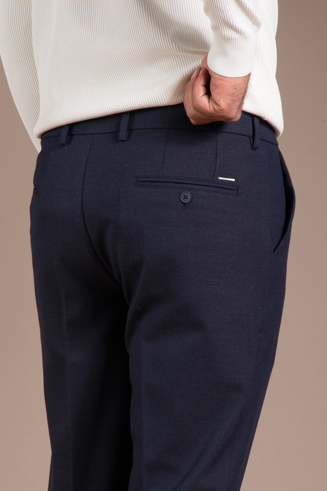 Lacivert Kaşe Regular Fit Pantolon