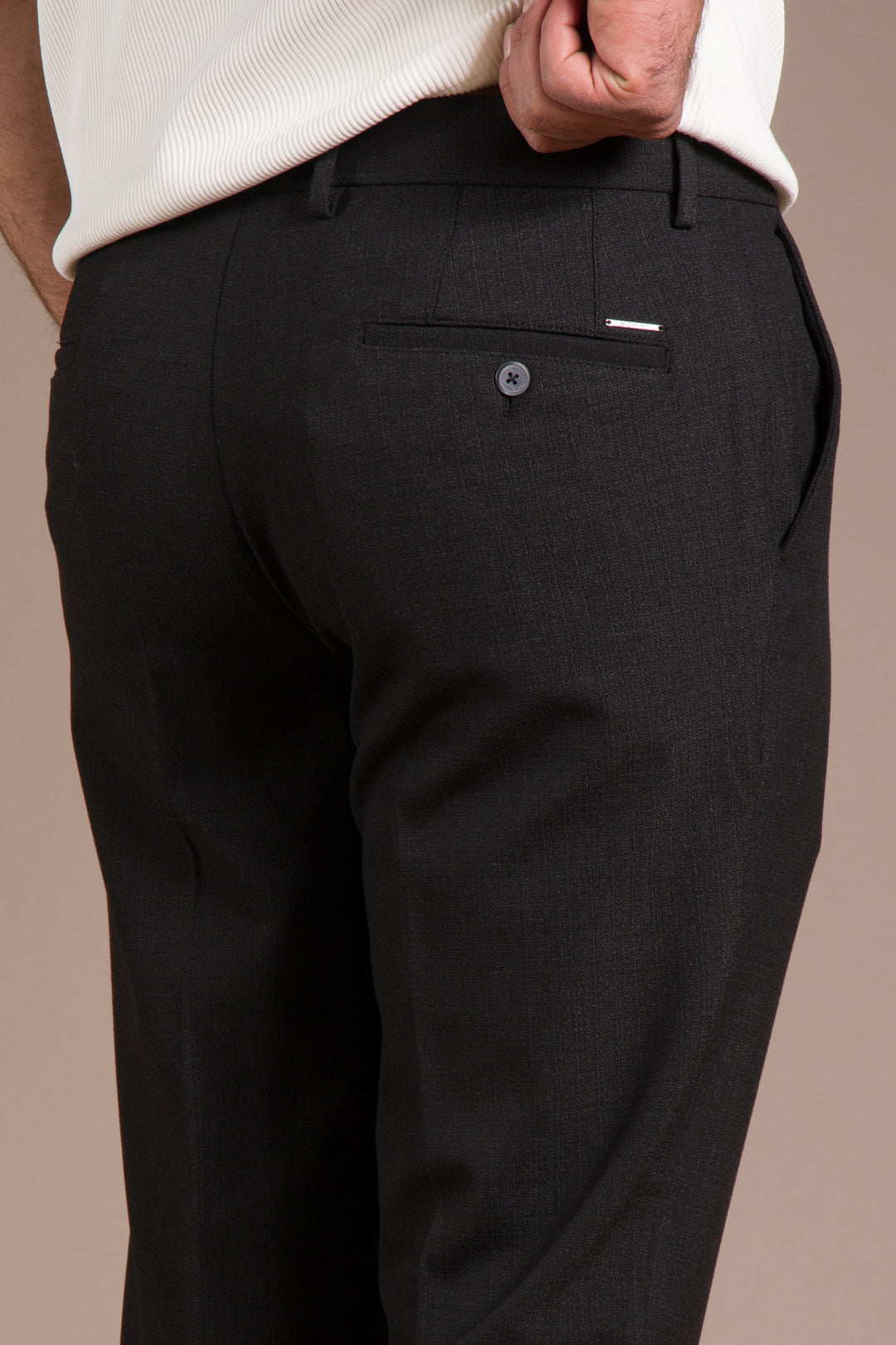 Antrasit Granada Regular Fit Keten Pantolon