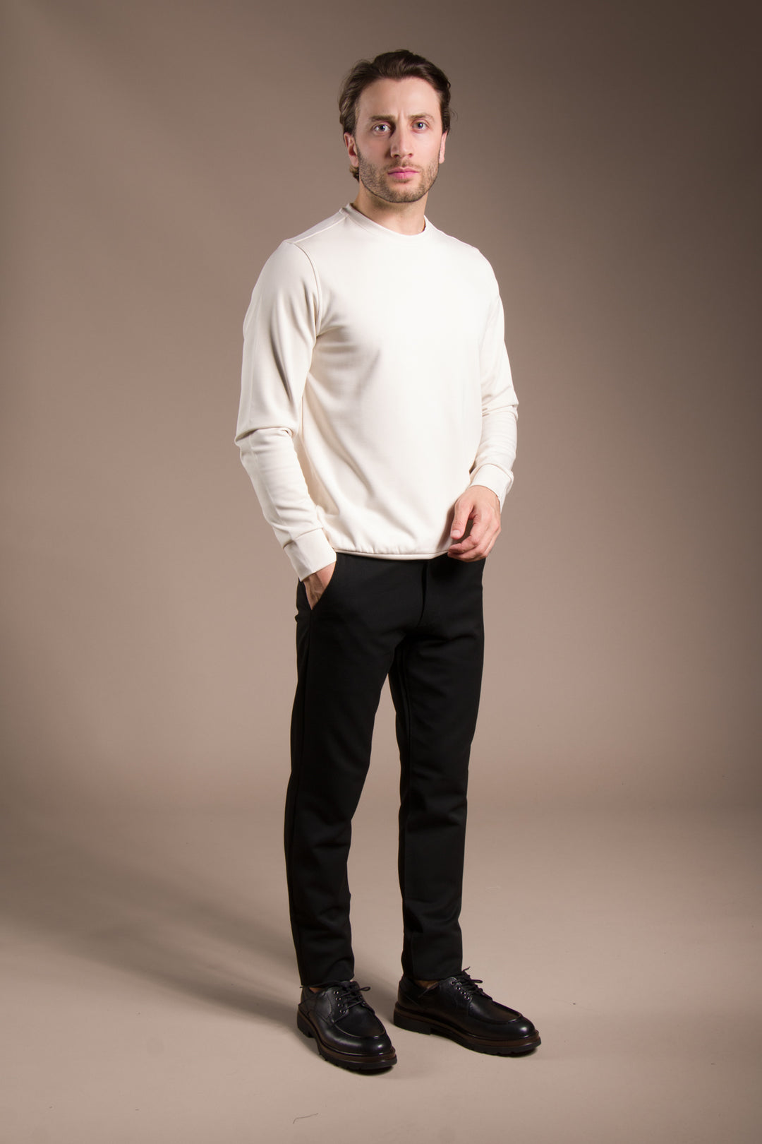 Taş Dokulu Basic Sweatshirt