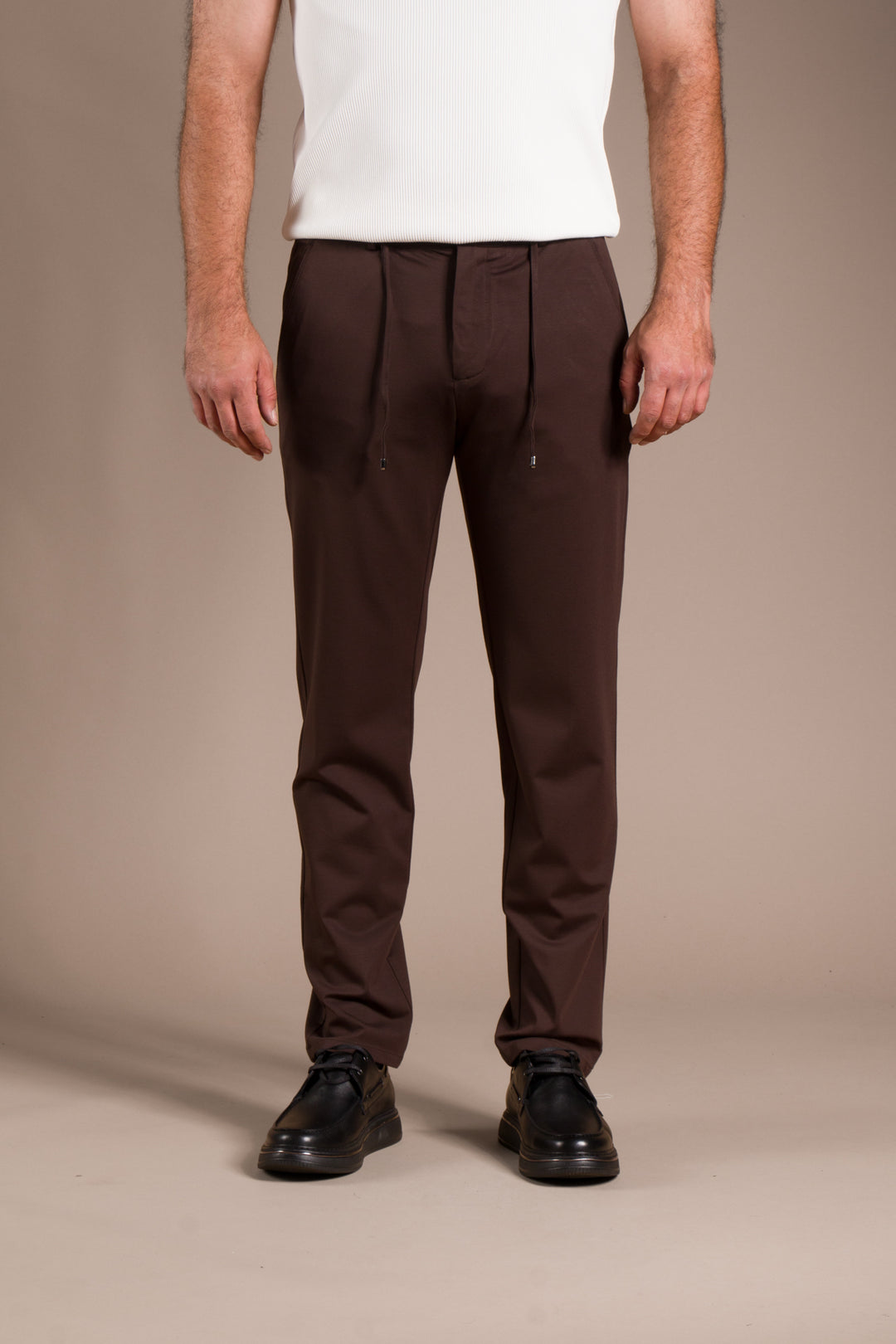 Koyu Kahve Penye İpli Jogger