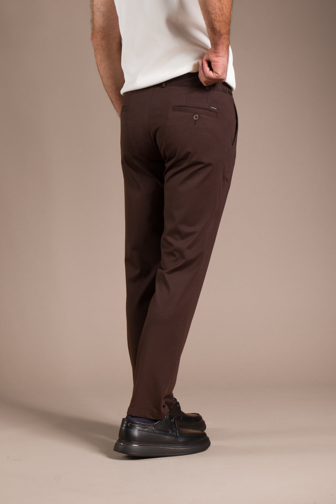 Koyu Kahve Penye İpli Jogger
