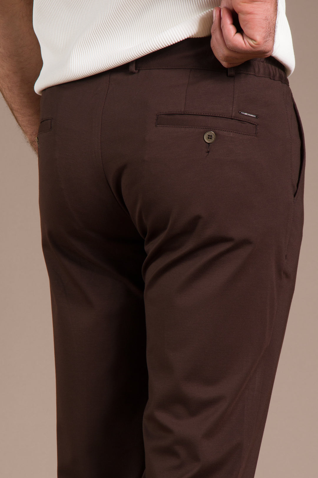 Koyu Kahve Penye İpli Jogger