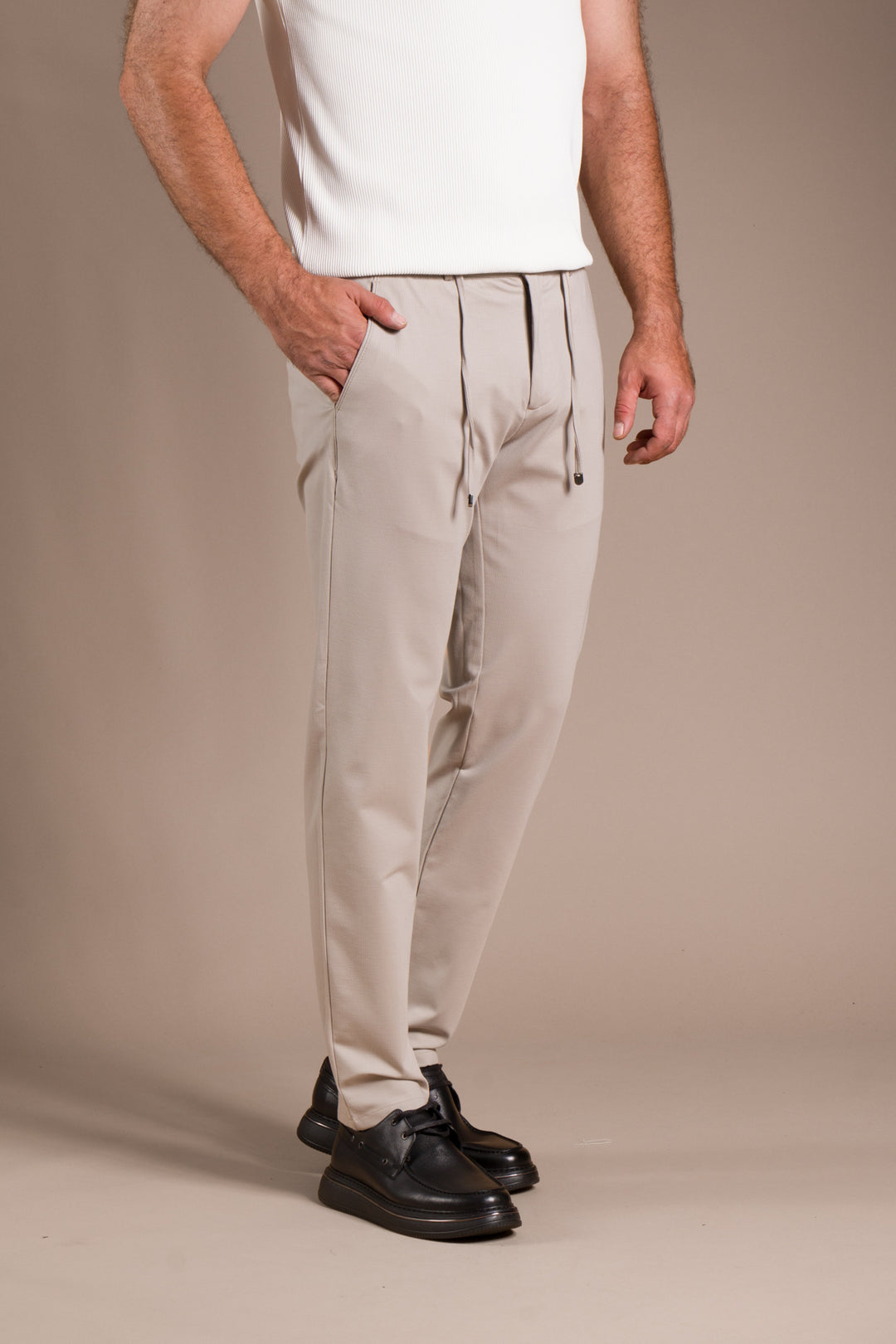 Taş Çizgili Penye Lastikli Jogger