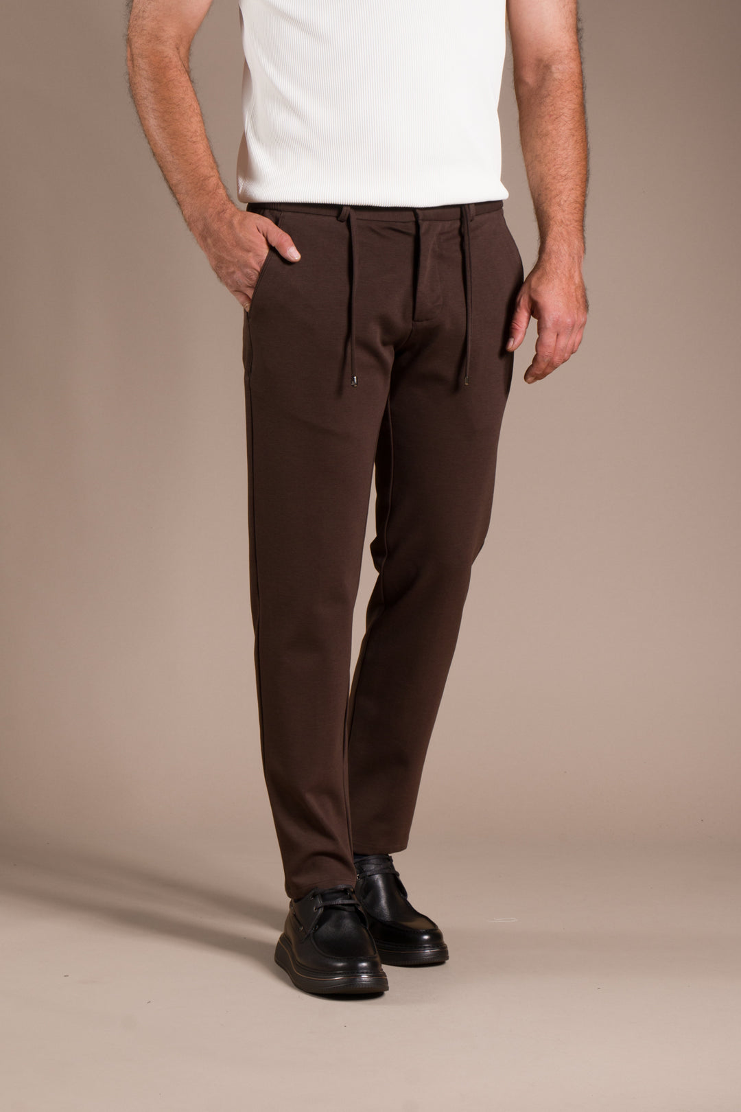 Kahve Vegas Lastikli Slim Fit Jogger