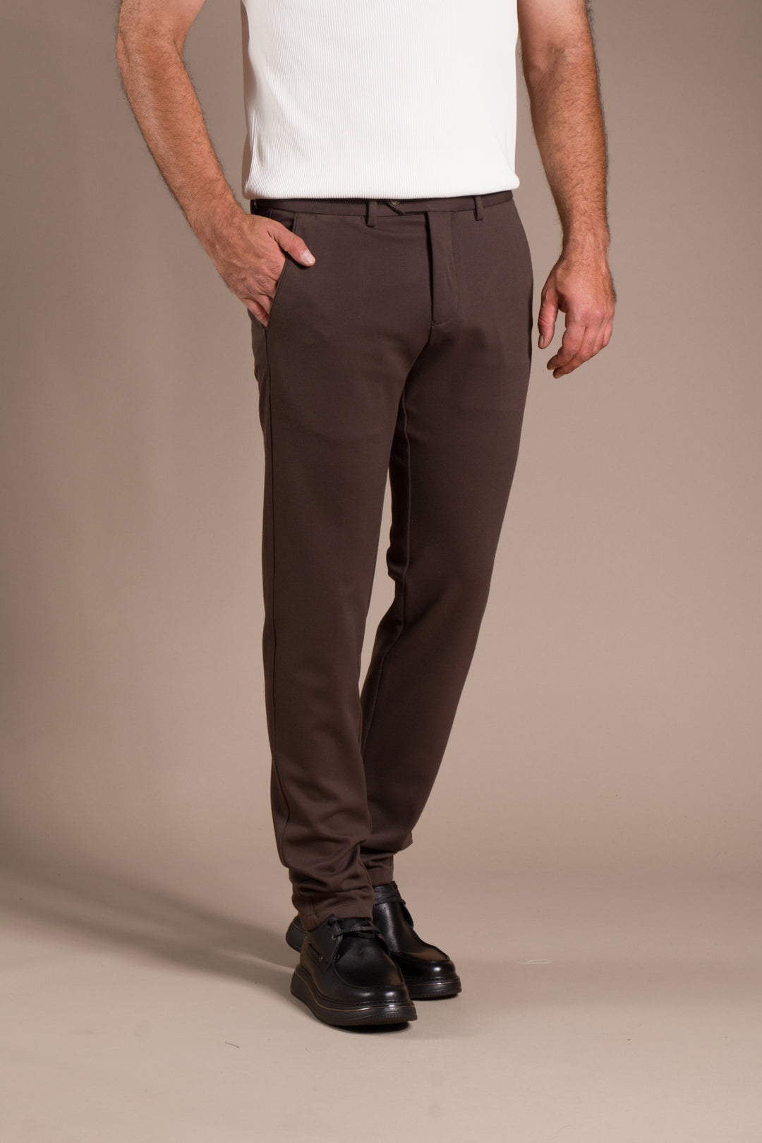 Haki Monaco Ribanalı Slim Fit Pantolon