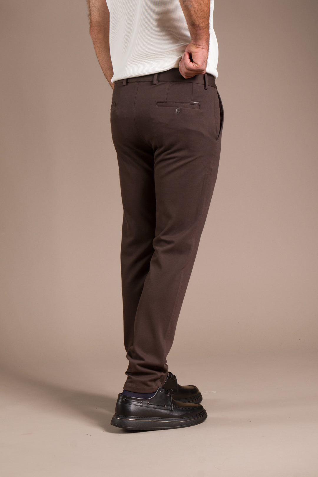 Haki Monaco Ribanalı Slim Fit Pantolon