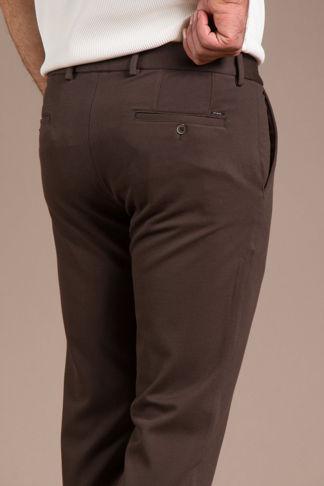 Haki Monaco Ribanalı Slim Fit Pantolon