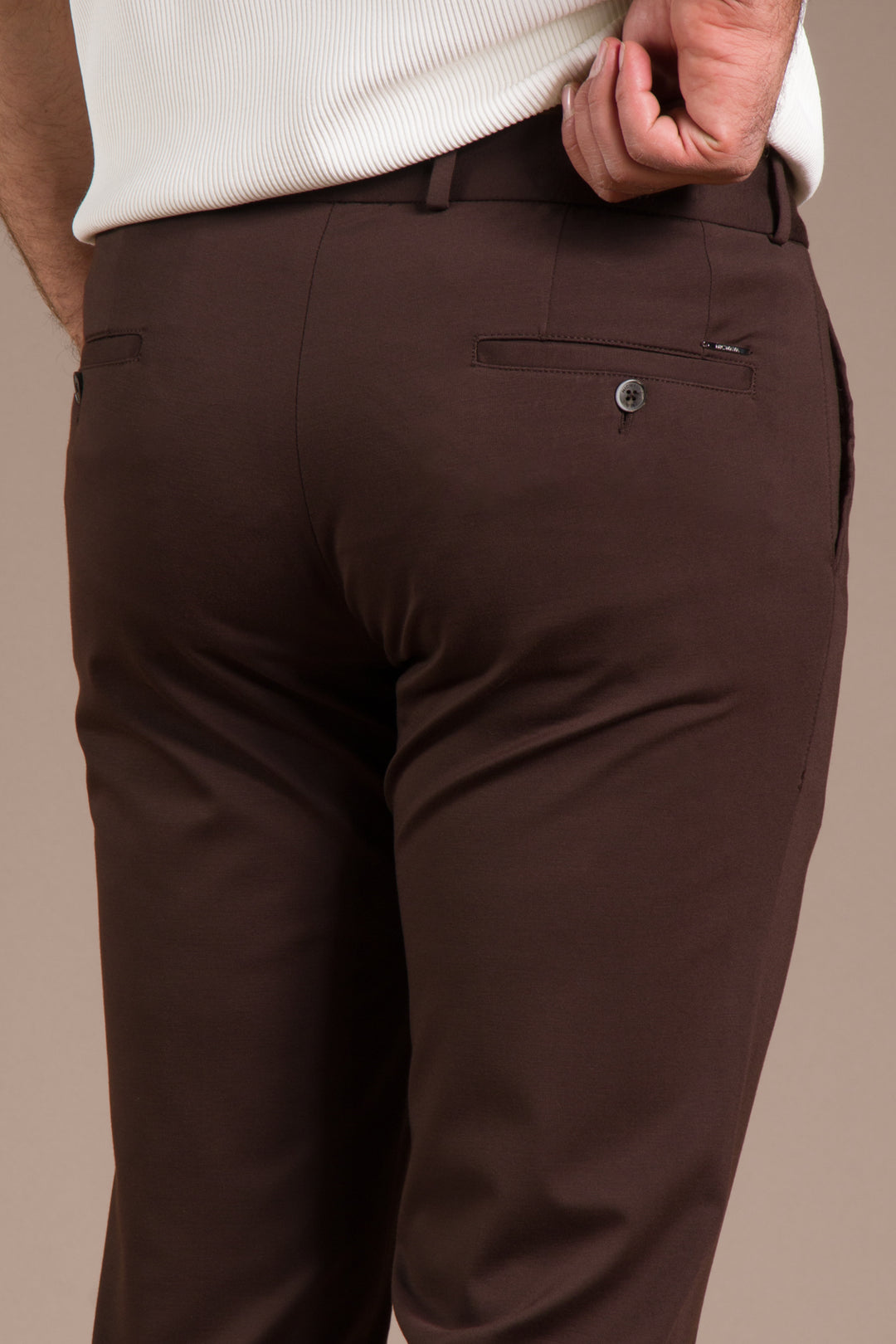 Kahve Granada Regular Fit Keten Pantolon