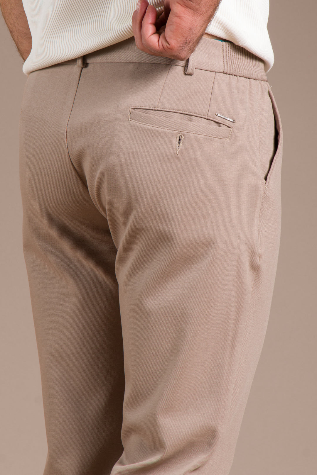 Bej Nicole Lastikli Slim Fit Jogger