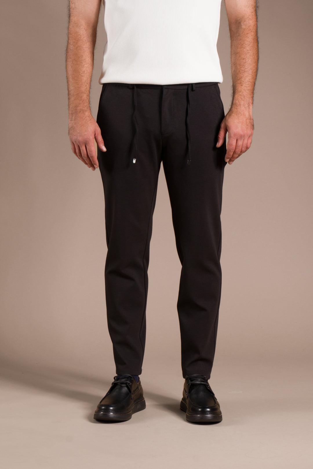 Siyah Vegas Lastikli Slim Fit Jogger