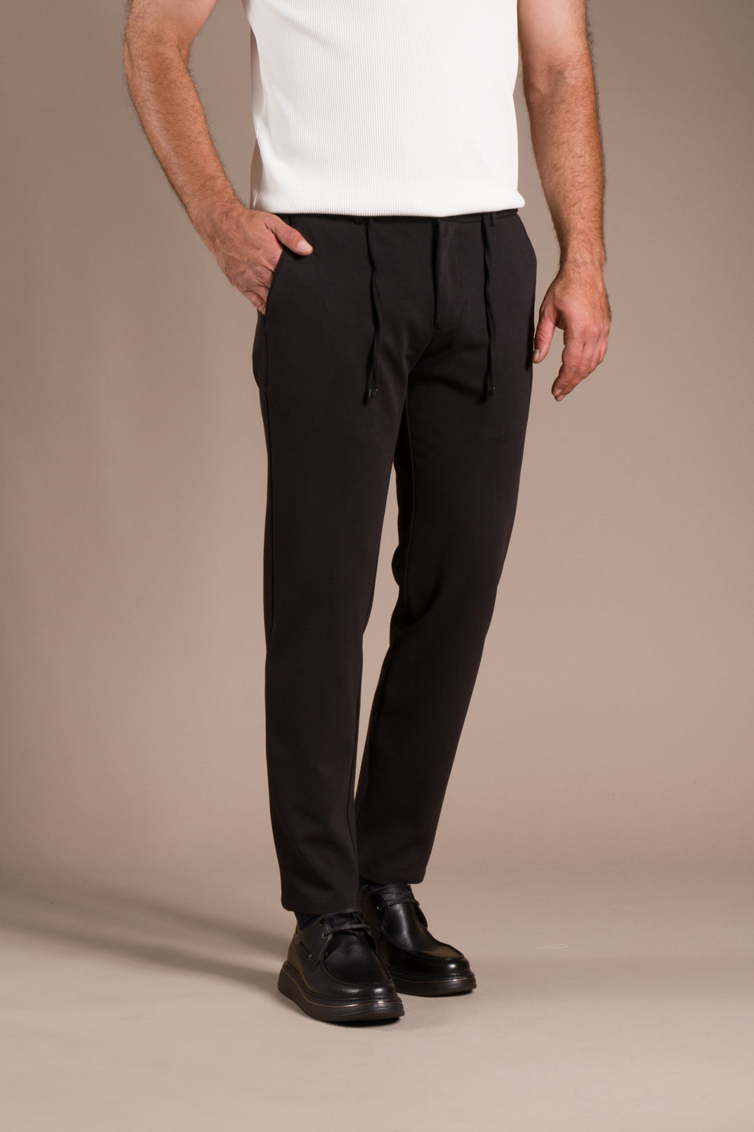 Siyah Vegas Lastikli Slim Fit Jogger