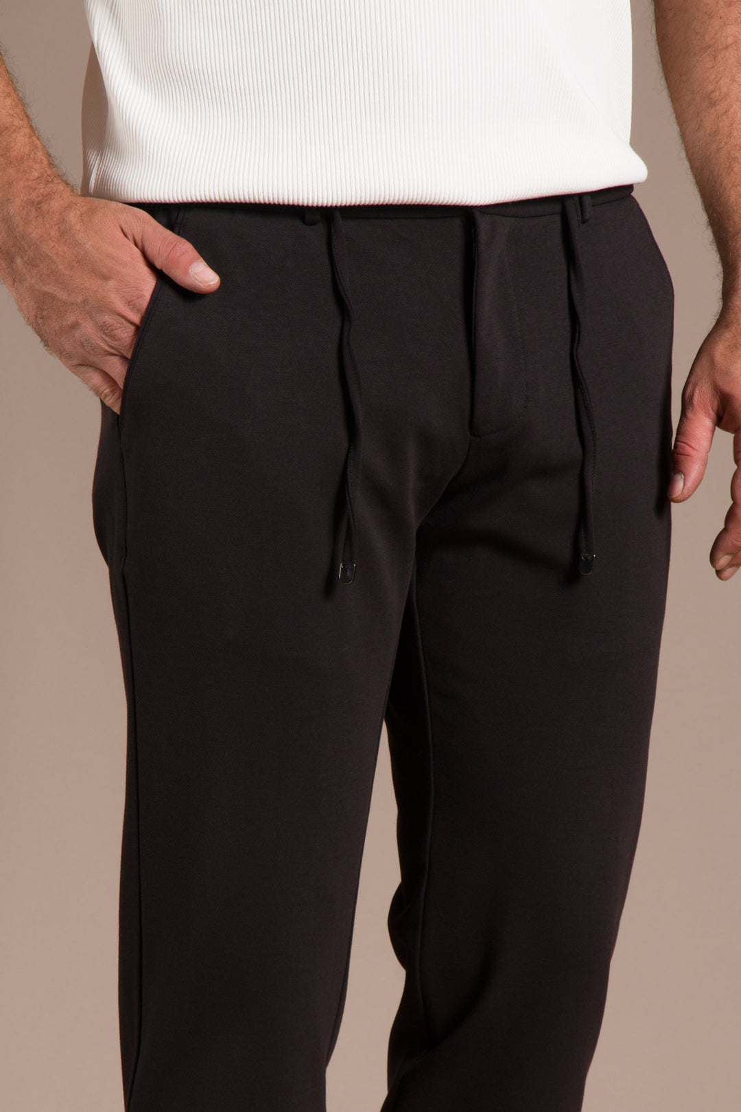 Siyah Vegas Lastikli Slim Fit Jogger