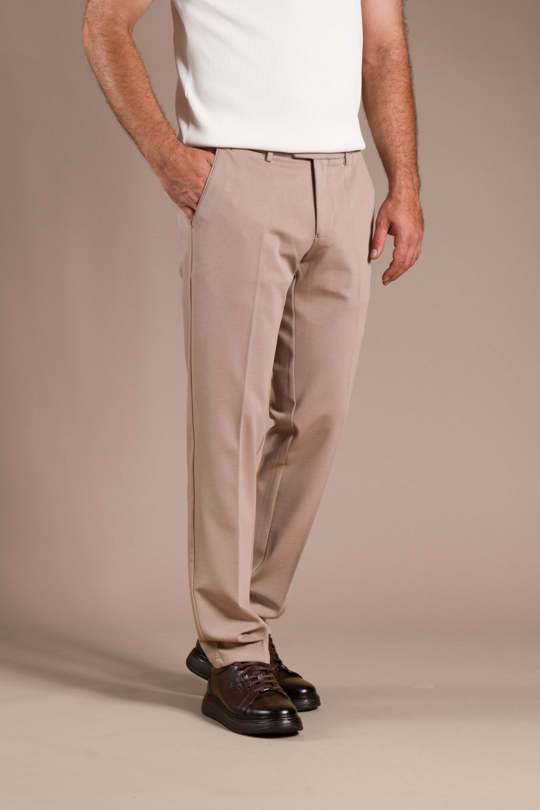 Bej Vegas Regular Fit Pantolon
