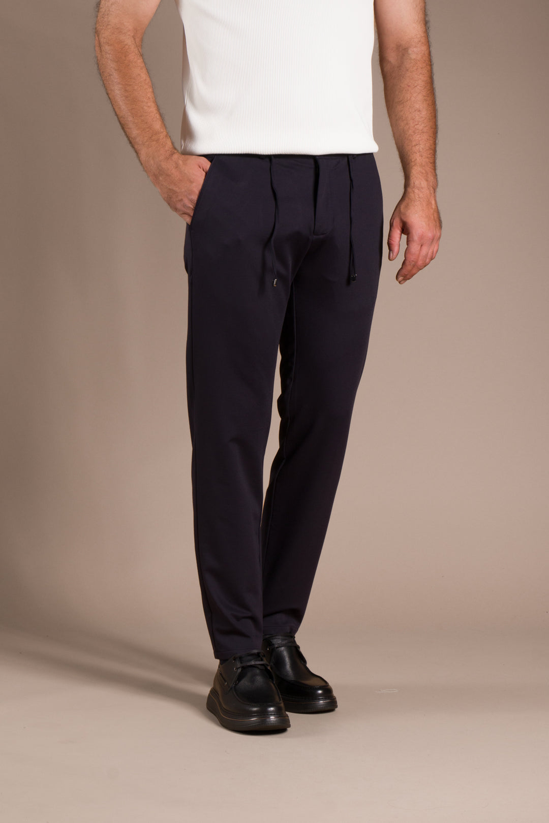 Lacivert Nicole Lastikli Slim Fit Jogger
