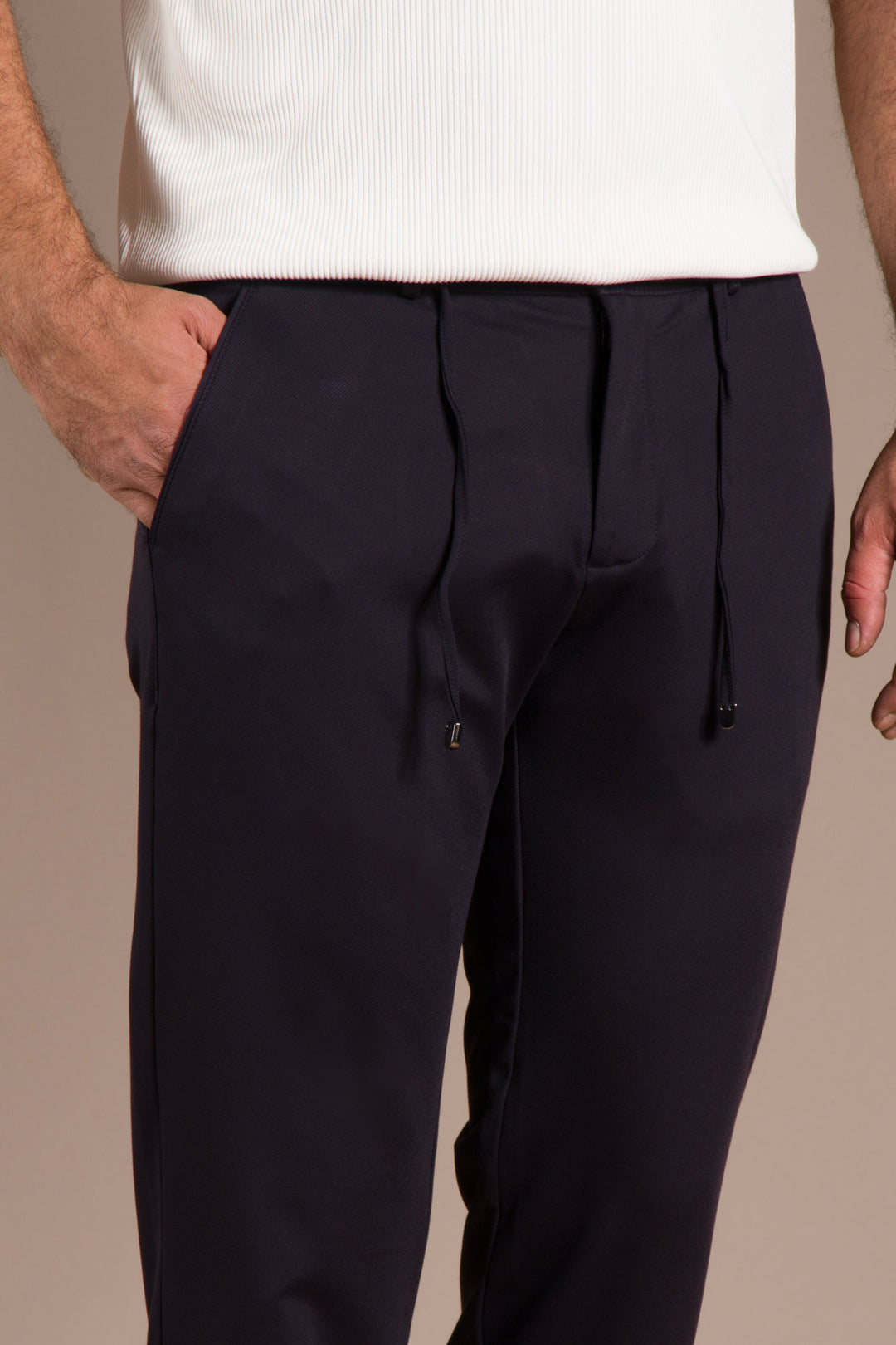 Lacivert Nicole Lastikli Slim Fit Jogger