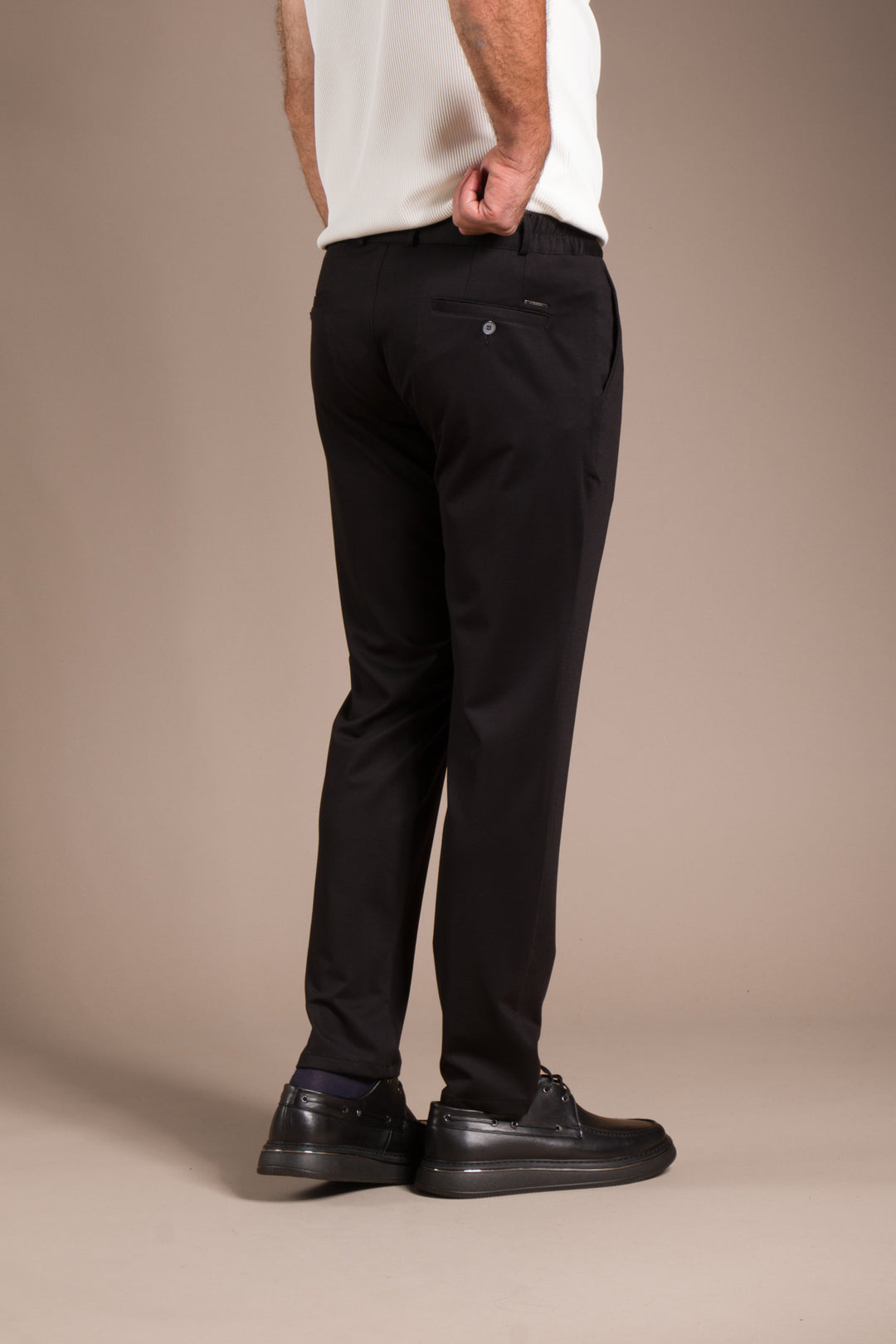 Siyah Nicole Lastikli Slim Fit Jogger