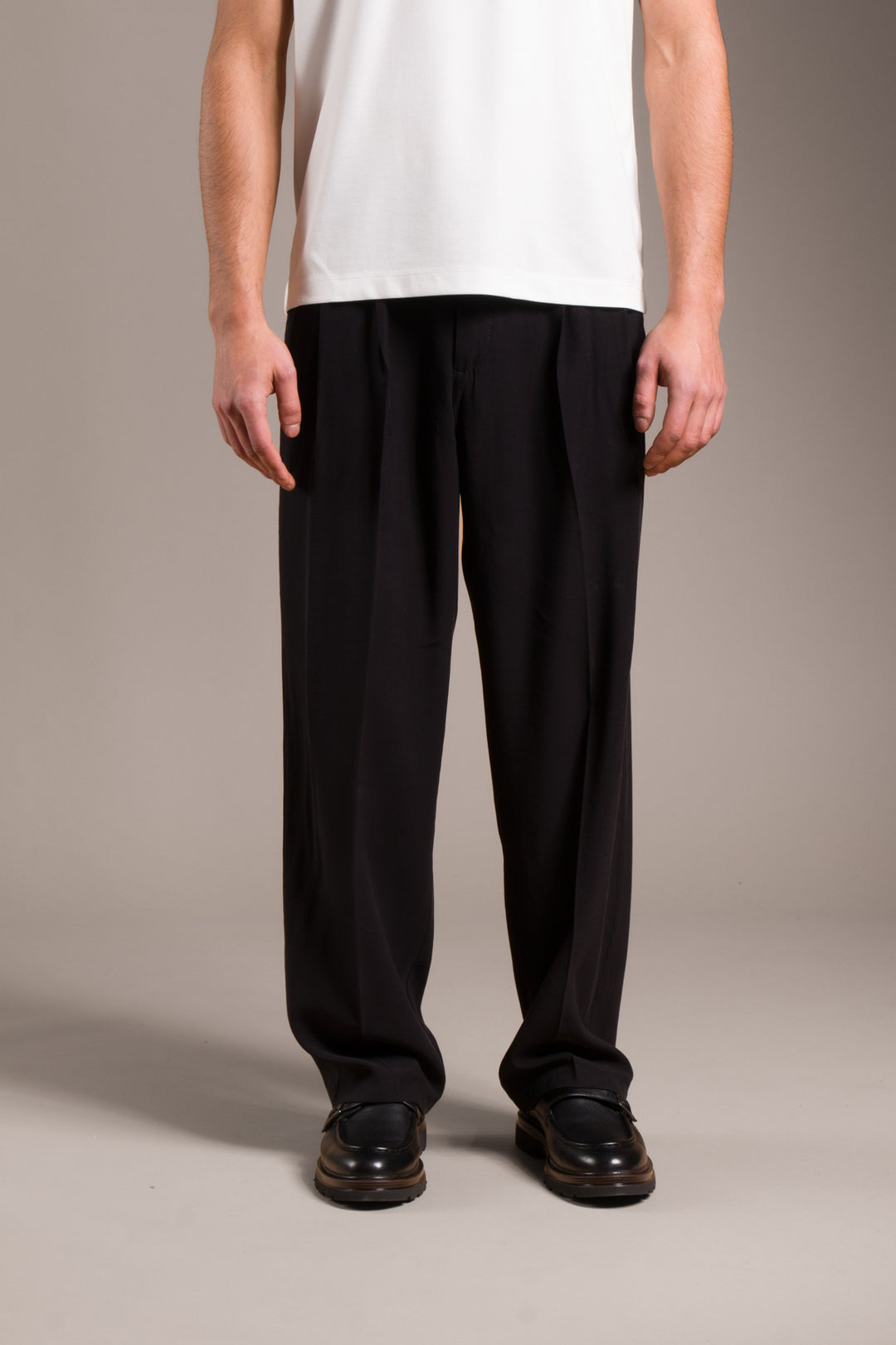 Siyah Modal Baggy Pantolon