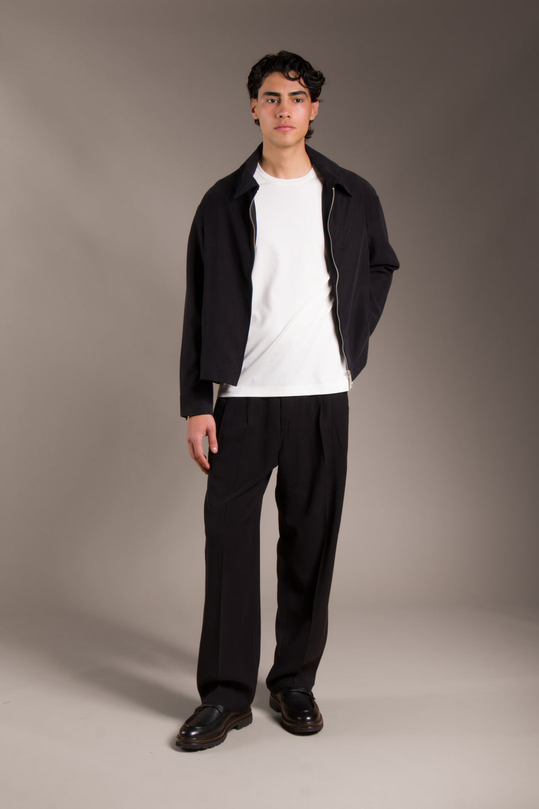 Siyah Modal Baggy Pantolon