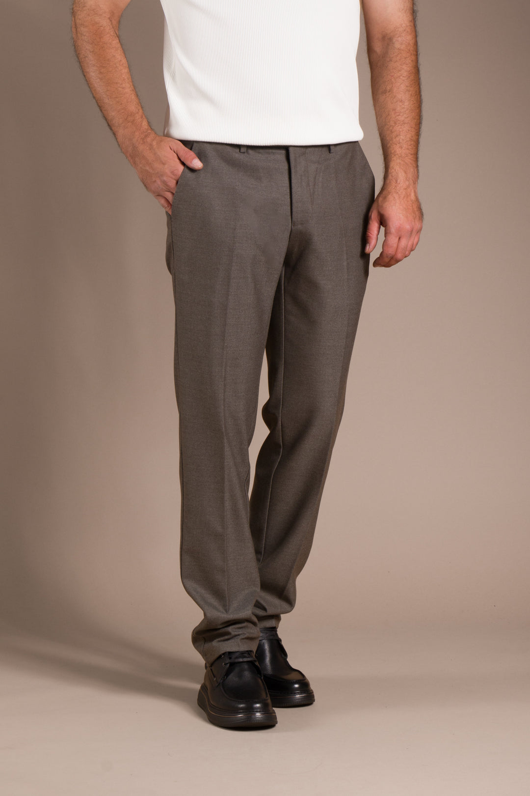 Vizon Kaşe Regular Fit Pantolon