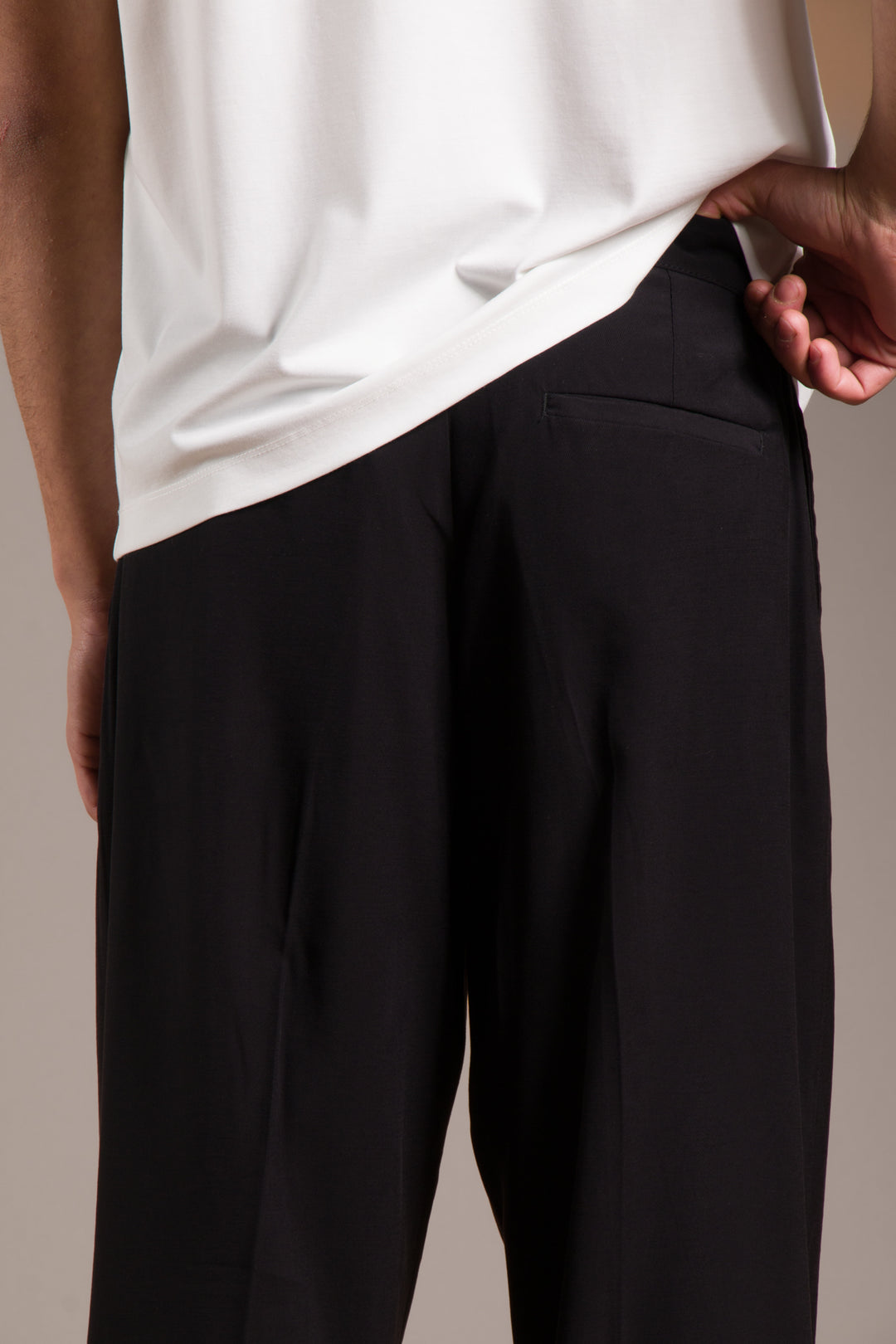Siyah Modal Baggy Pantolon