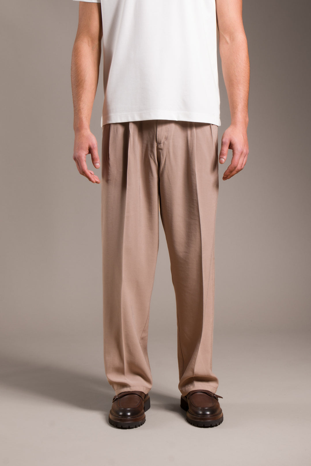 Bej Modal Baggy Pantolon