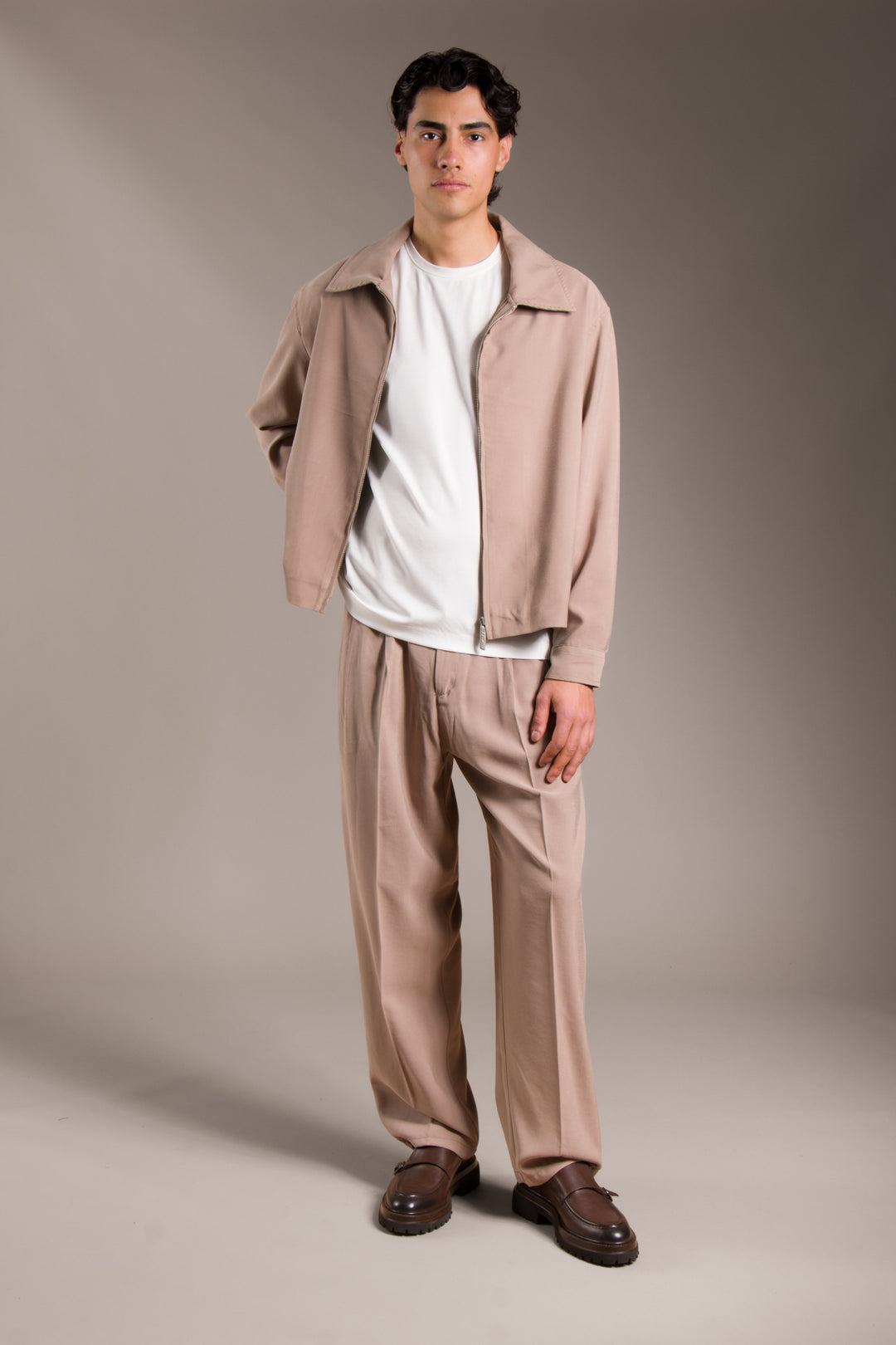 Bej Modal Baggy Pantolon