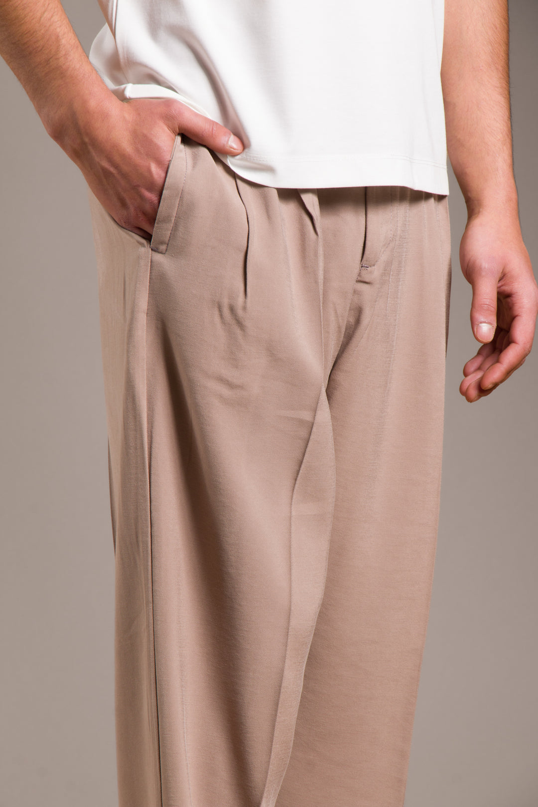 Bej Modal Baggy Pantolon