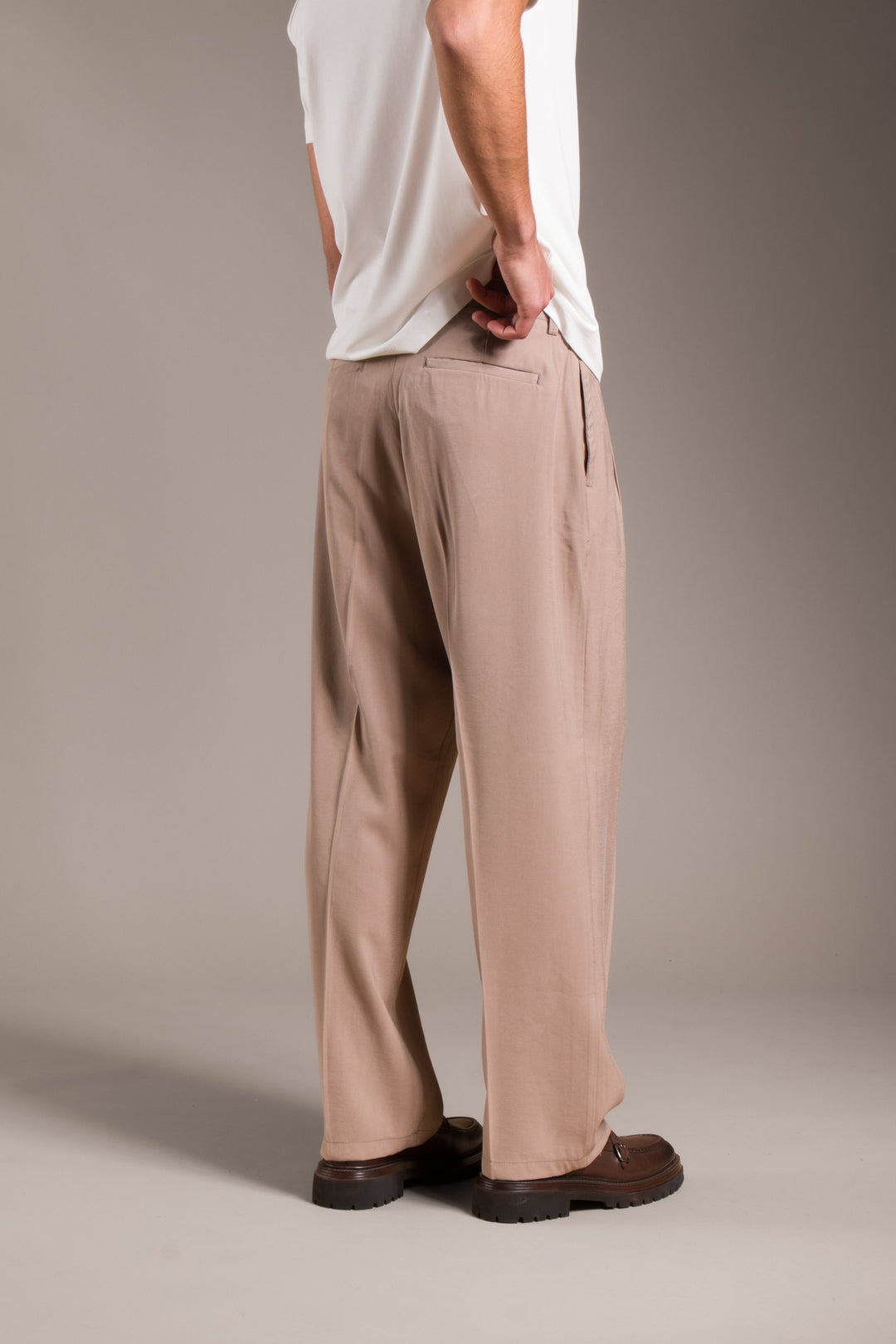 Bej Modal Baggy Pantolon